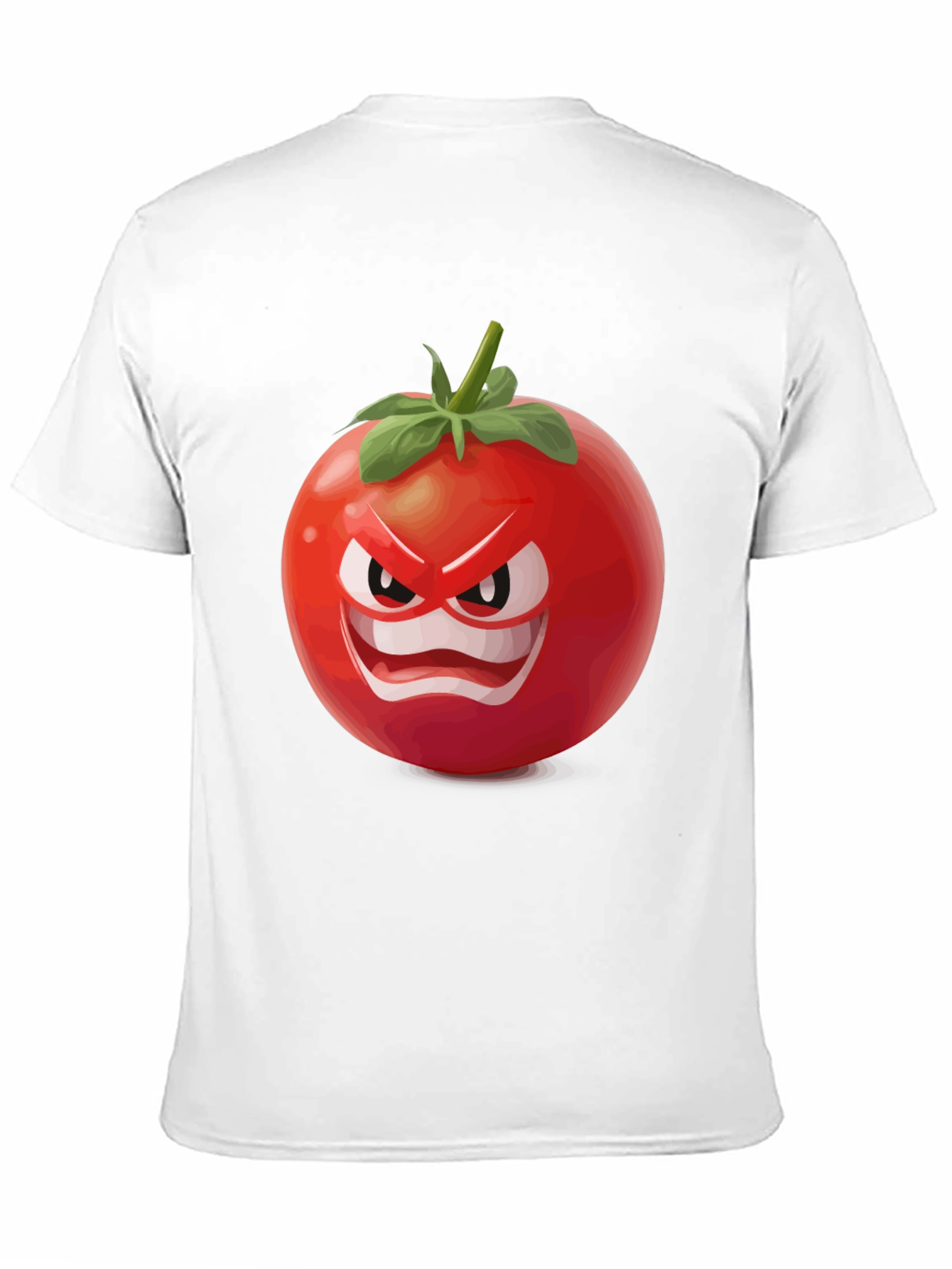 Black Angry Tomato Graphic T-Shirt - Funny Food Tee view 11