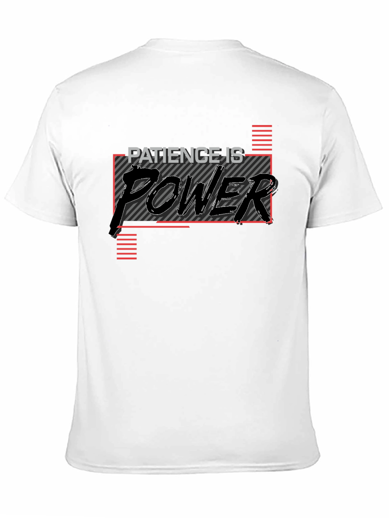 Black Patience is Power Graphic Tee - Motivational Black T-Shirt view 11