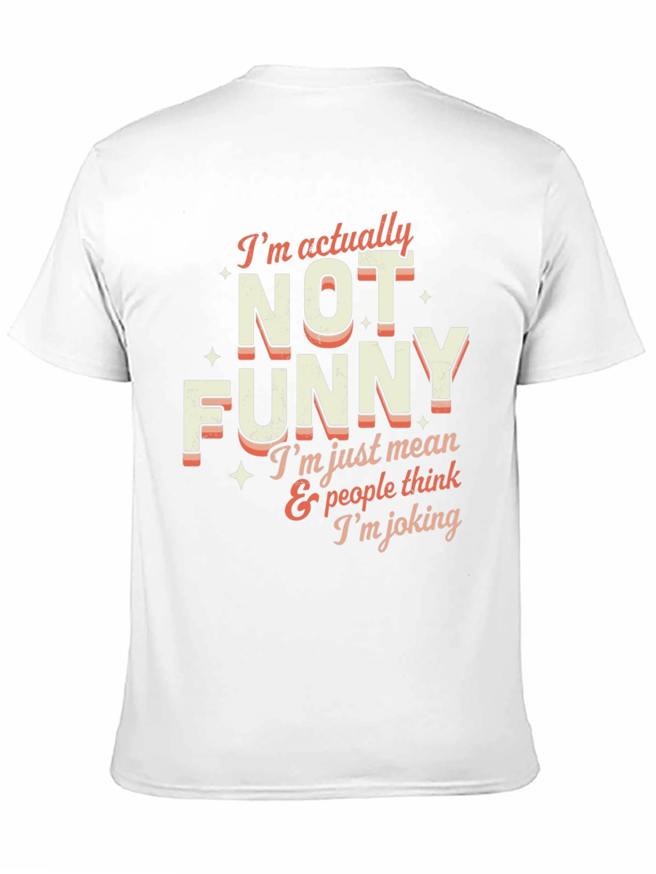 Black Funny Graphic Tee: I'm Actually Not Funny - Men's Black T-Shirt view 11