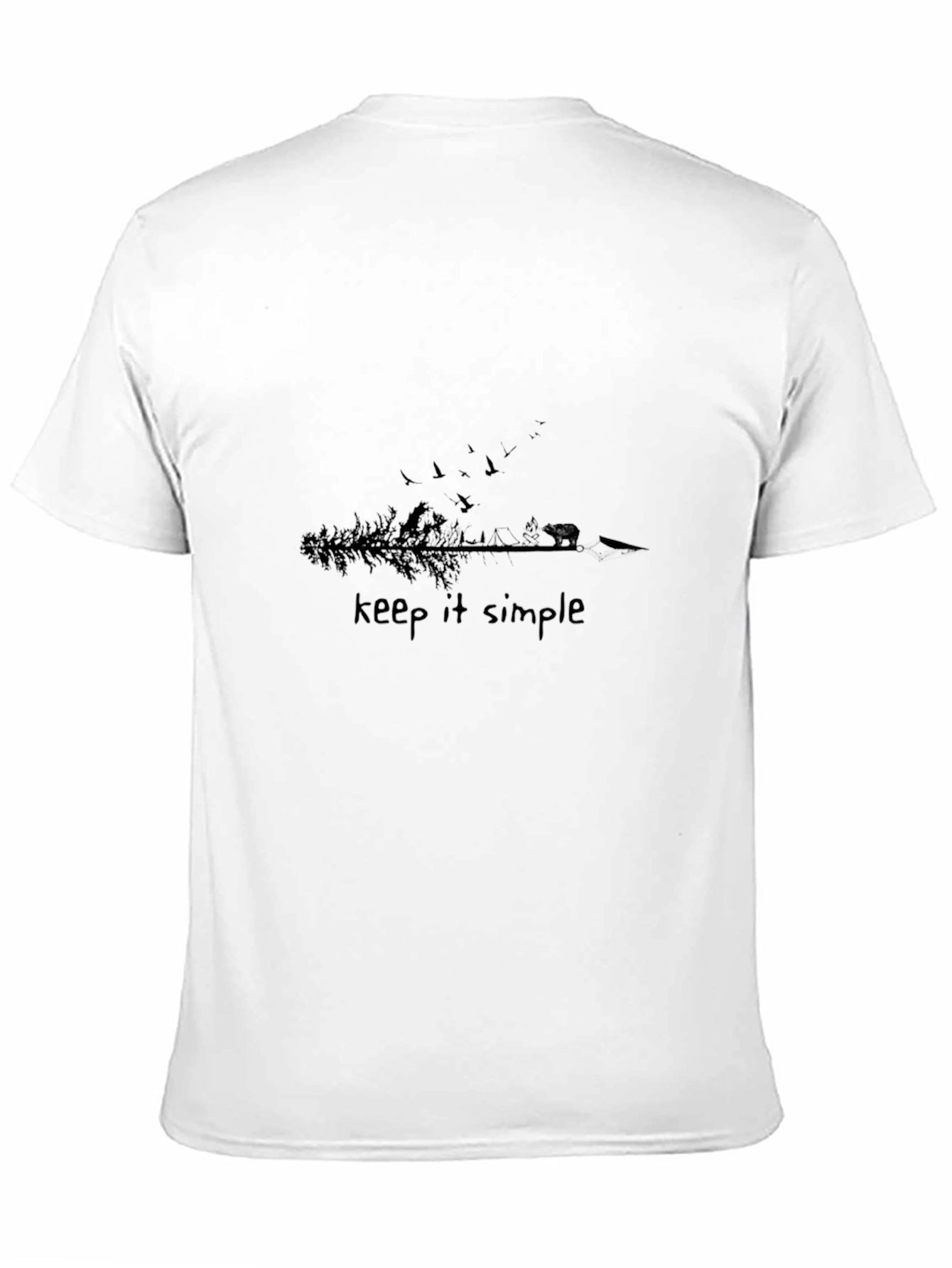 Black Keep it Simple Graphic T-Shirt view 11