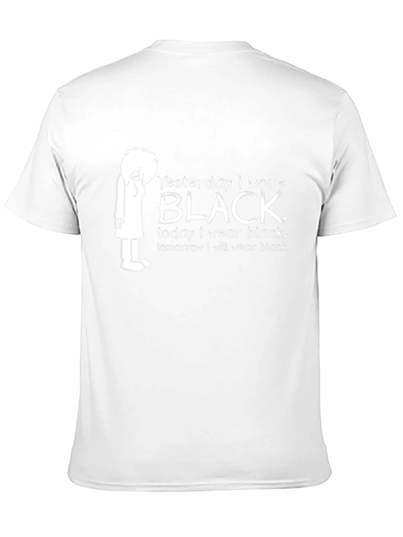 Black Emo Black T-Shirt: Yesterday I Wore Black view 11