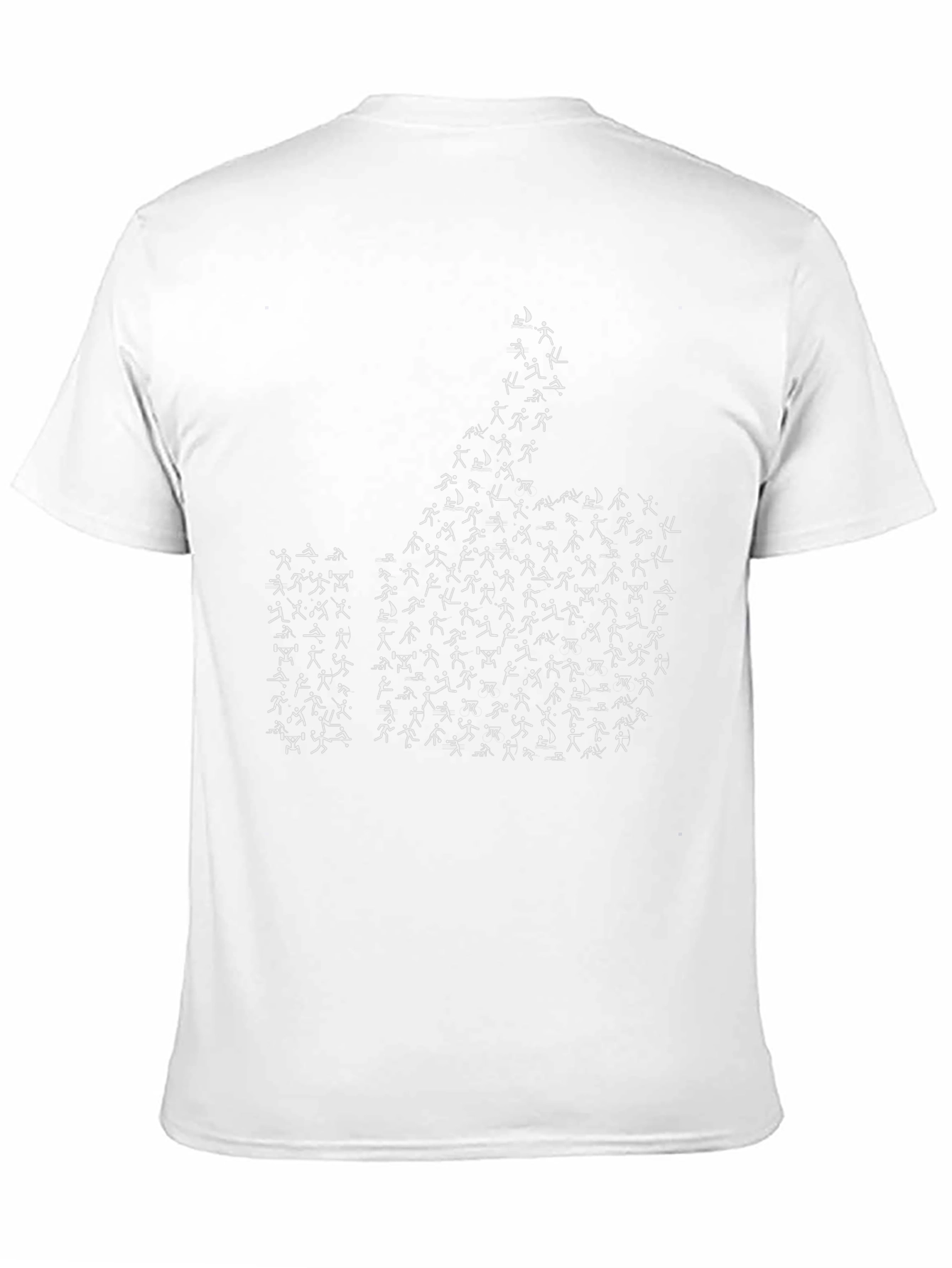 Black Thumbs Up Figure Graphic Tee - Black view 11