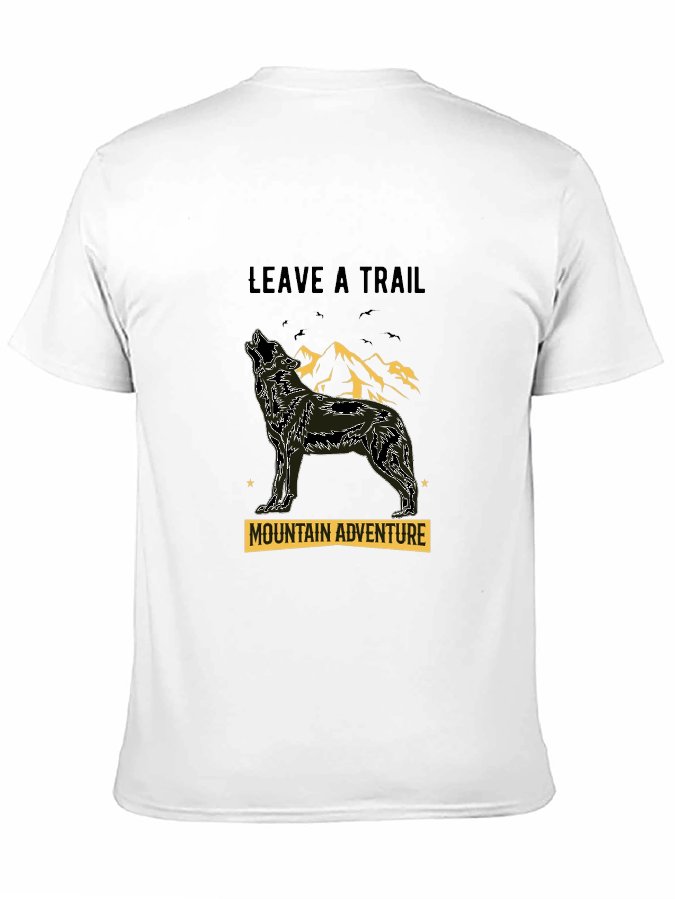 Black Black Wolf Mountain Adventure Graphic Tee view 11