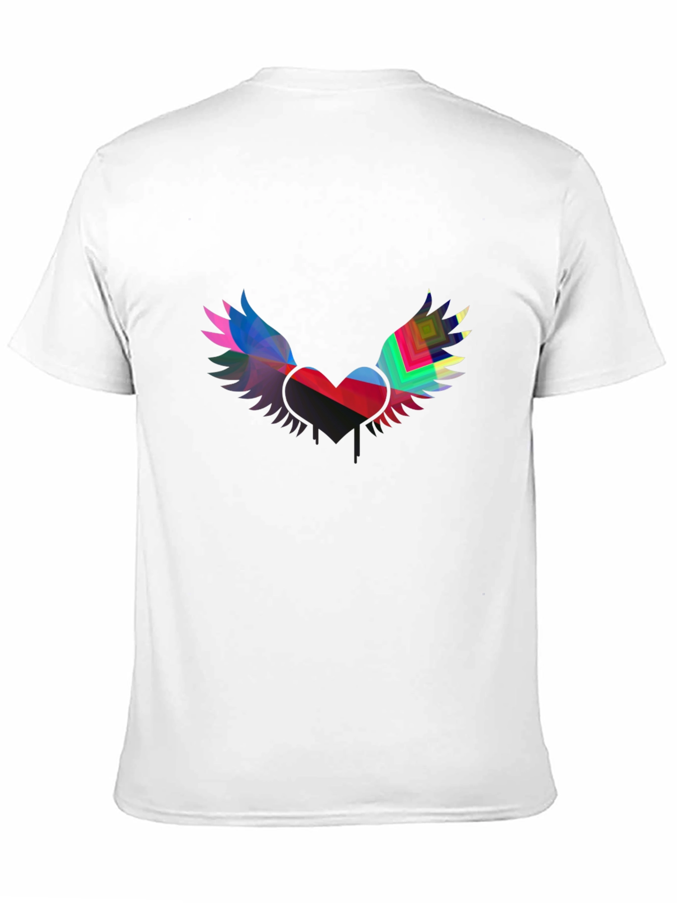 Black Winged Heart Graphic Black Tee view 11