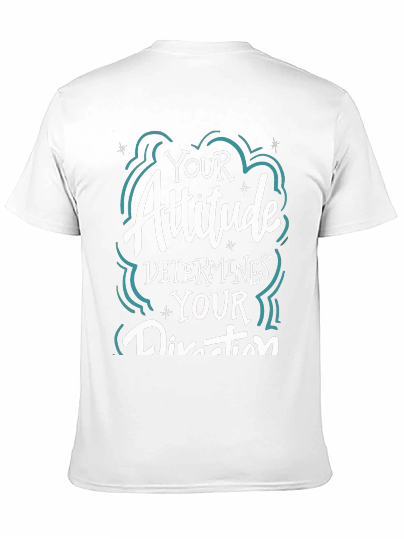 Black Attitude Determines Direction Graphic T-Shirt view 11