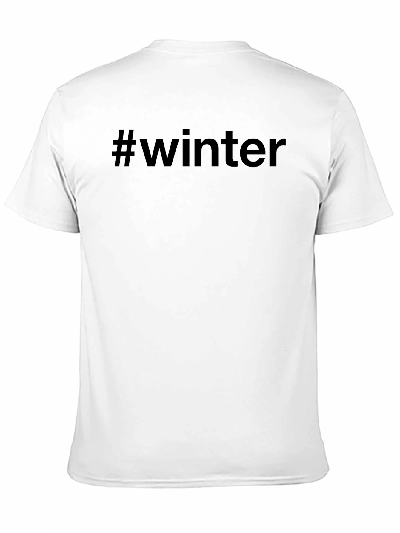 Black Winter Hashtag Crew Neck T-Shirt view 11