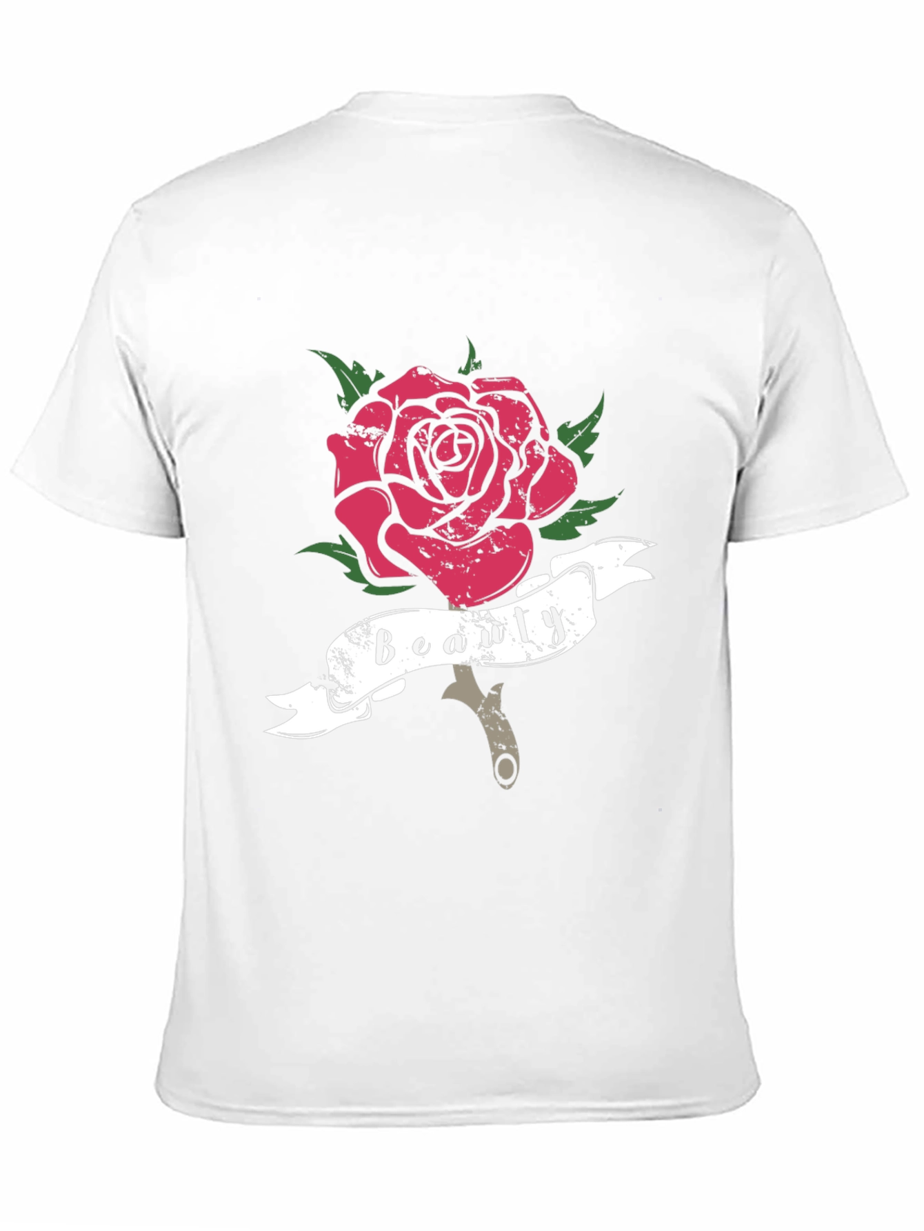 Black Beauty Rose Graphic T-Shirt - Black Cotton Blend view 11