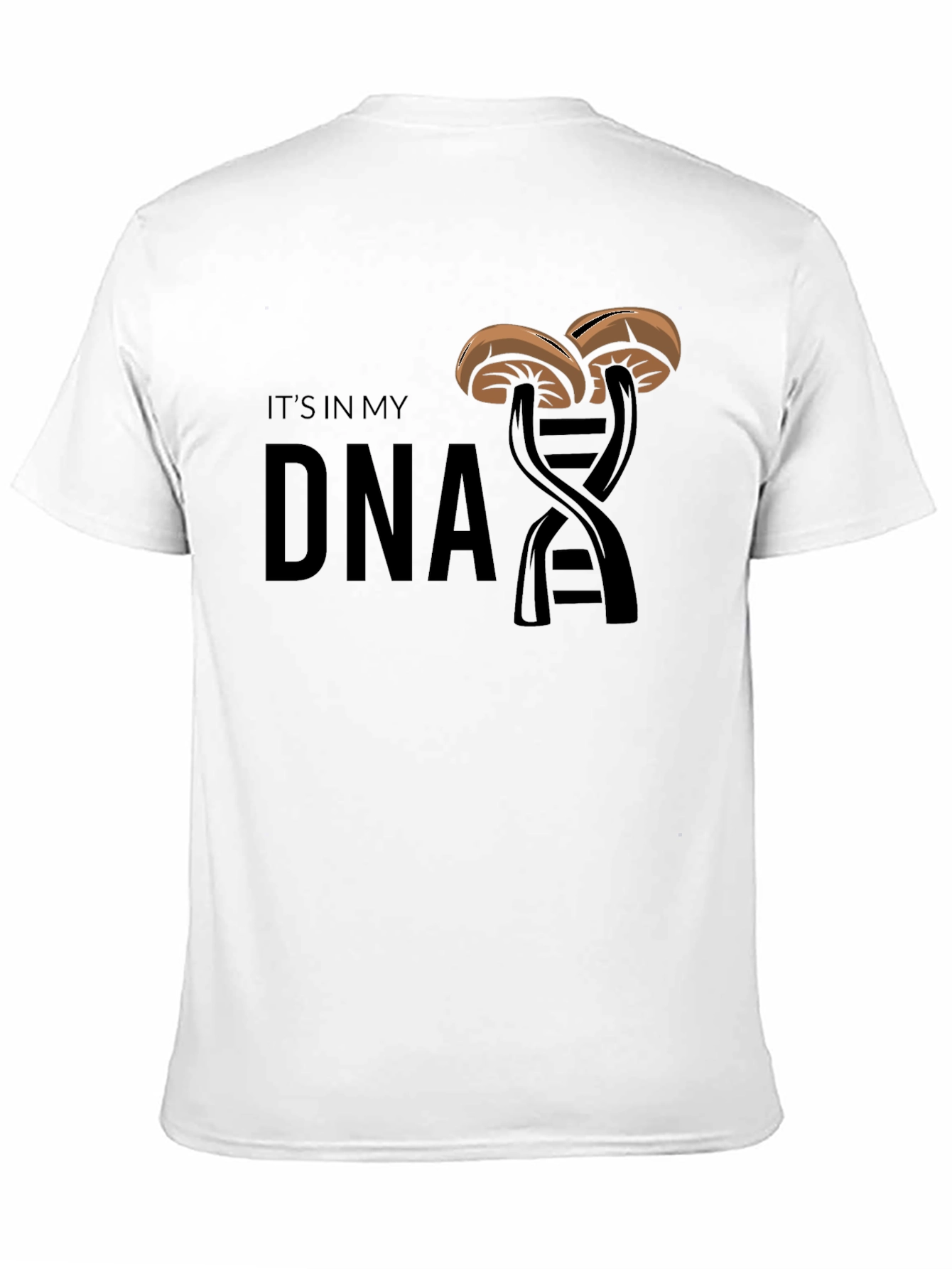 Black Mushroom DNA Graphic Tee - Unique & Stylish view 11