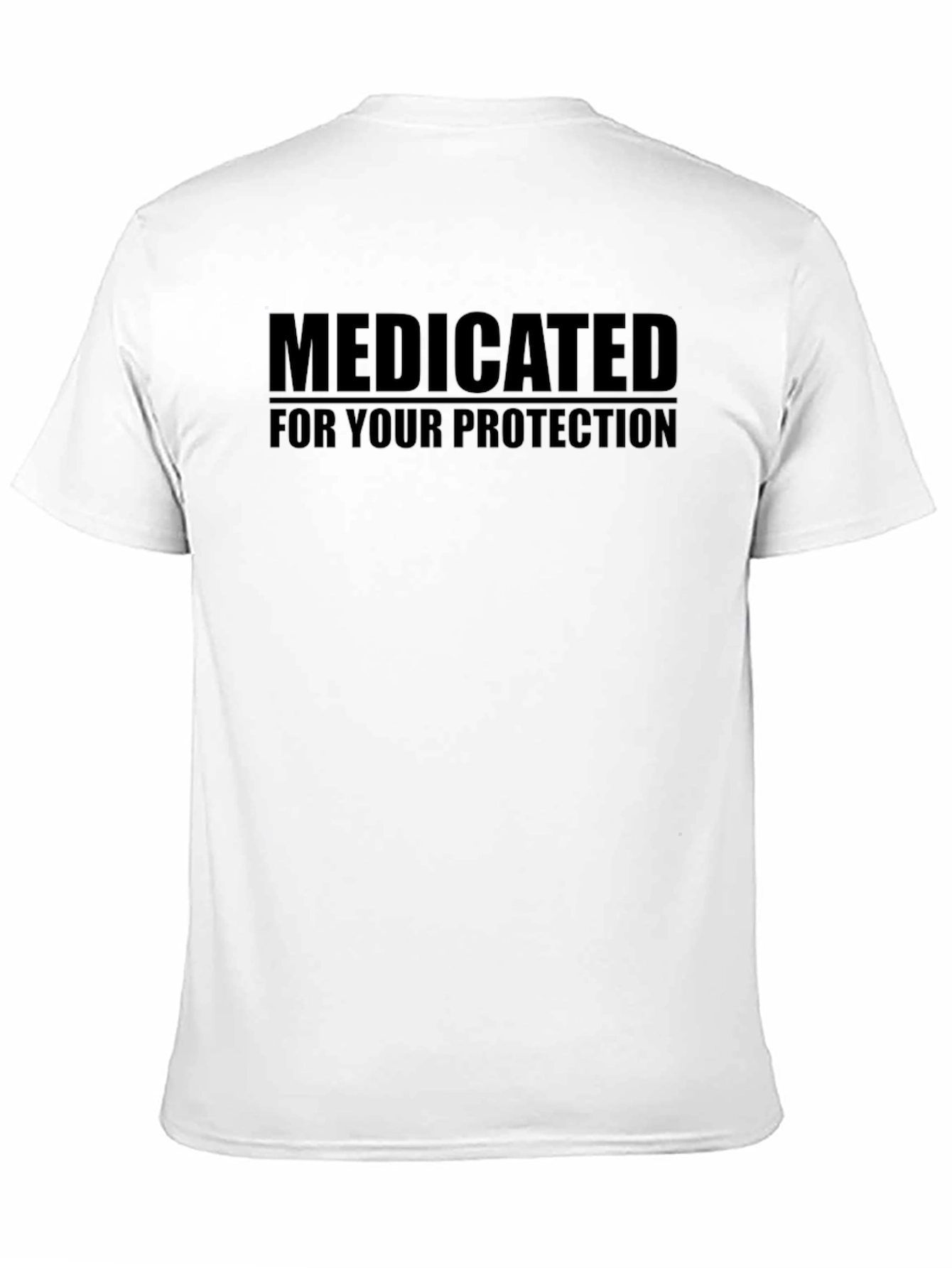 Black Medicated Protection Tee - Bold Statement Shirt view 11