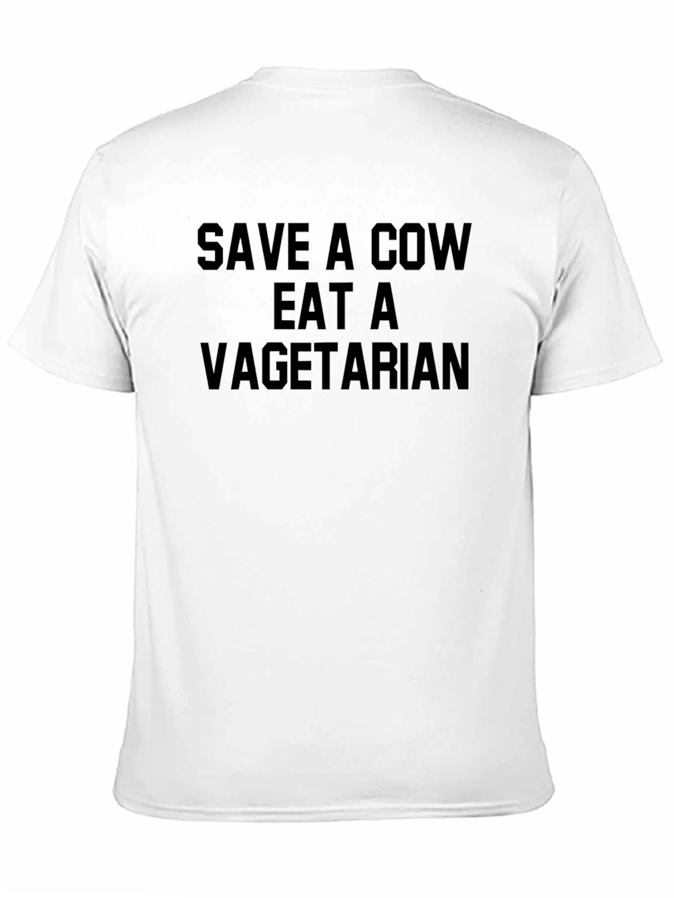 Black Save A Cow Eat A Vegetarian Graphic T-Shirt view 11