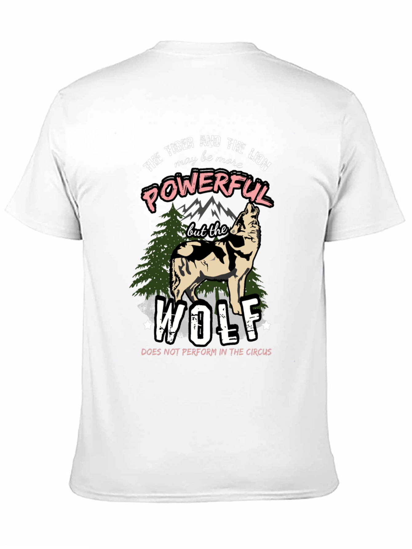 Black The Wolf Powerful T-Shirt view 11