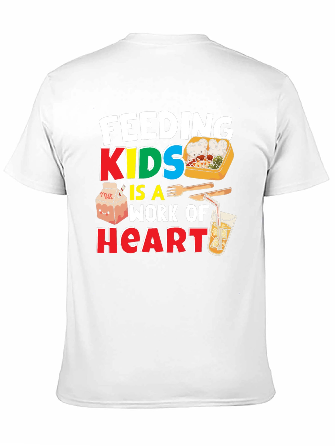 Black Feeding Kids is a Work of Heart T-Shirt view 11