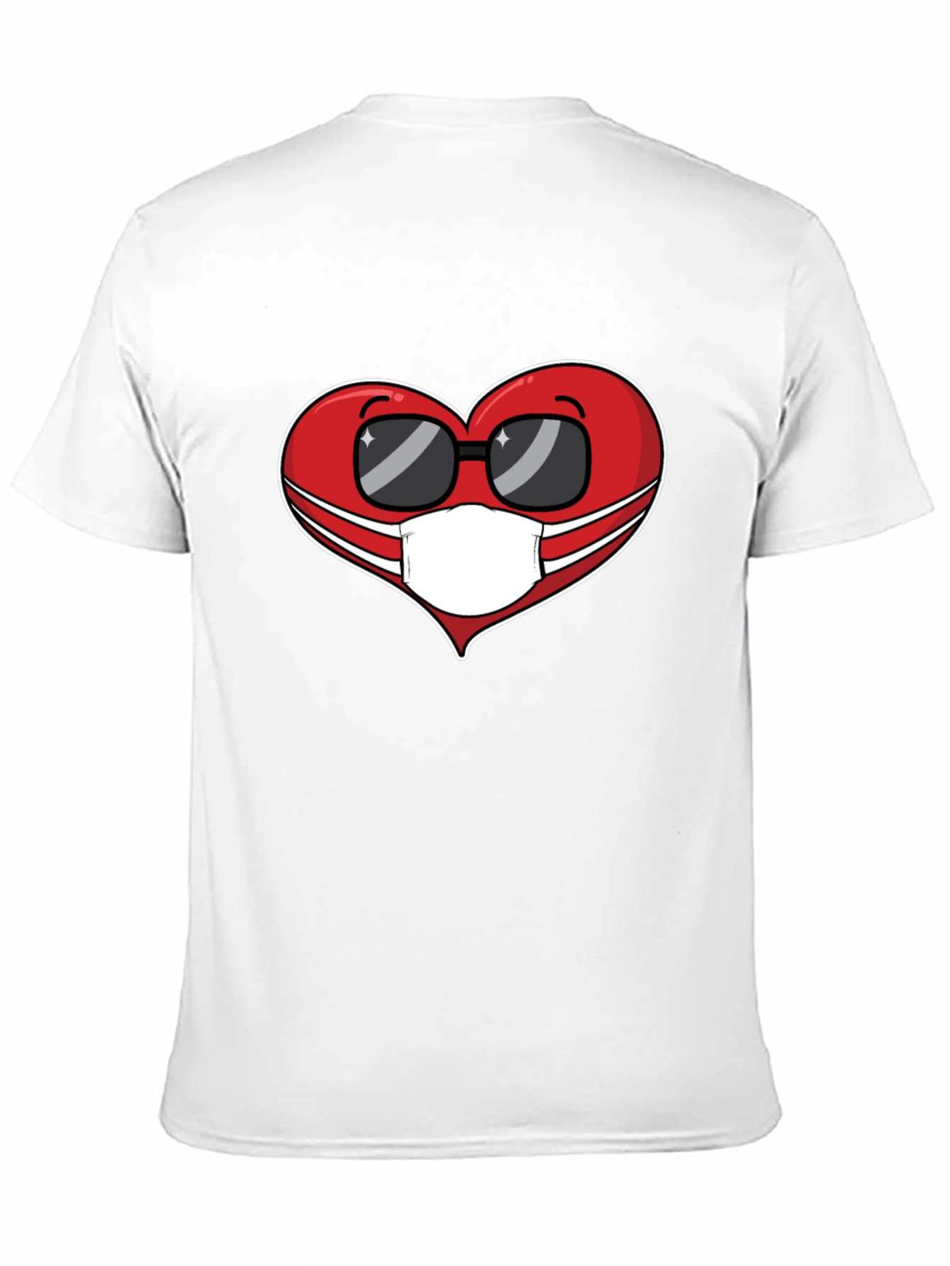 Black Masked Heart Graphic Tee - Trendy Comfort view 11