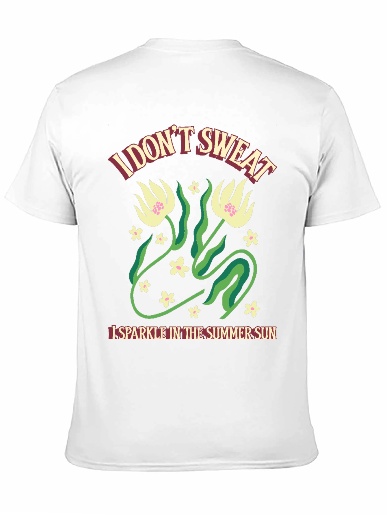 Black I Don't Sweat Summer Fun T-Shirt view 11