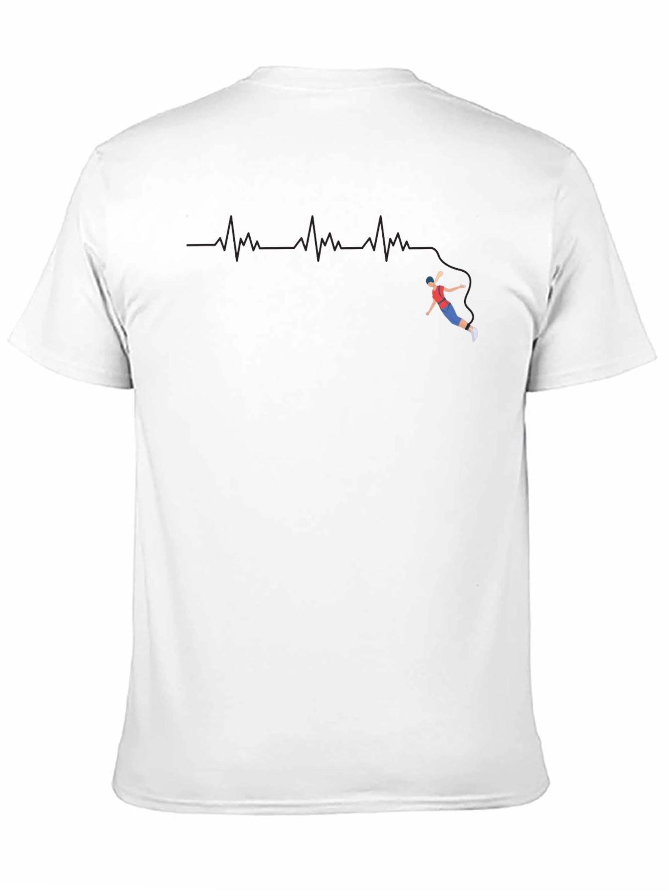 Black Adventure Heartbeat T-Shirt - Climber Design view 11