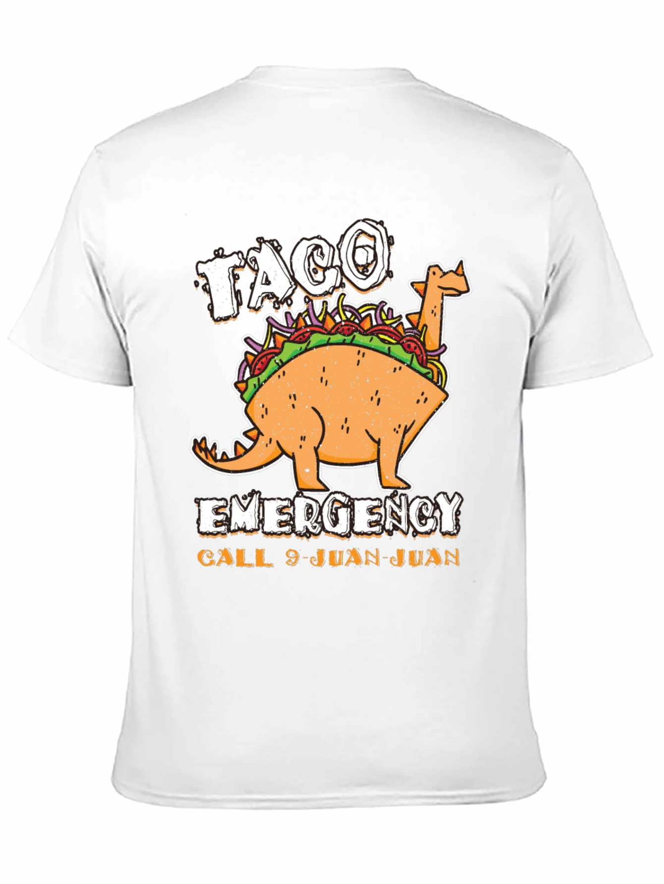 Black Taco Emergency Call 9-Juan-Juan Funny Graphic T-Shirt view 11