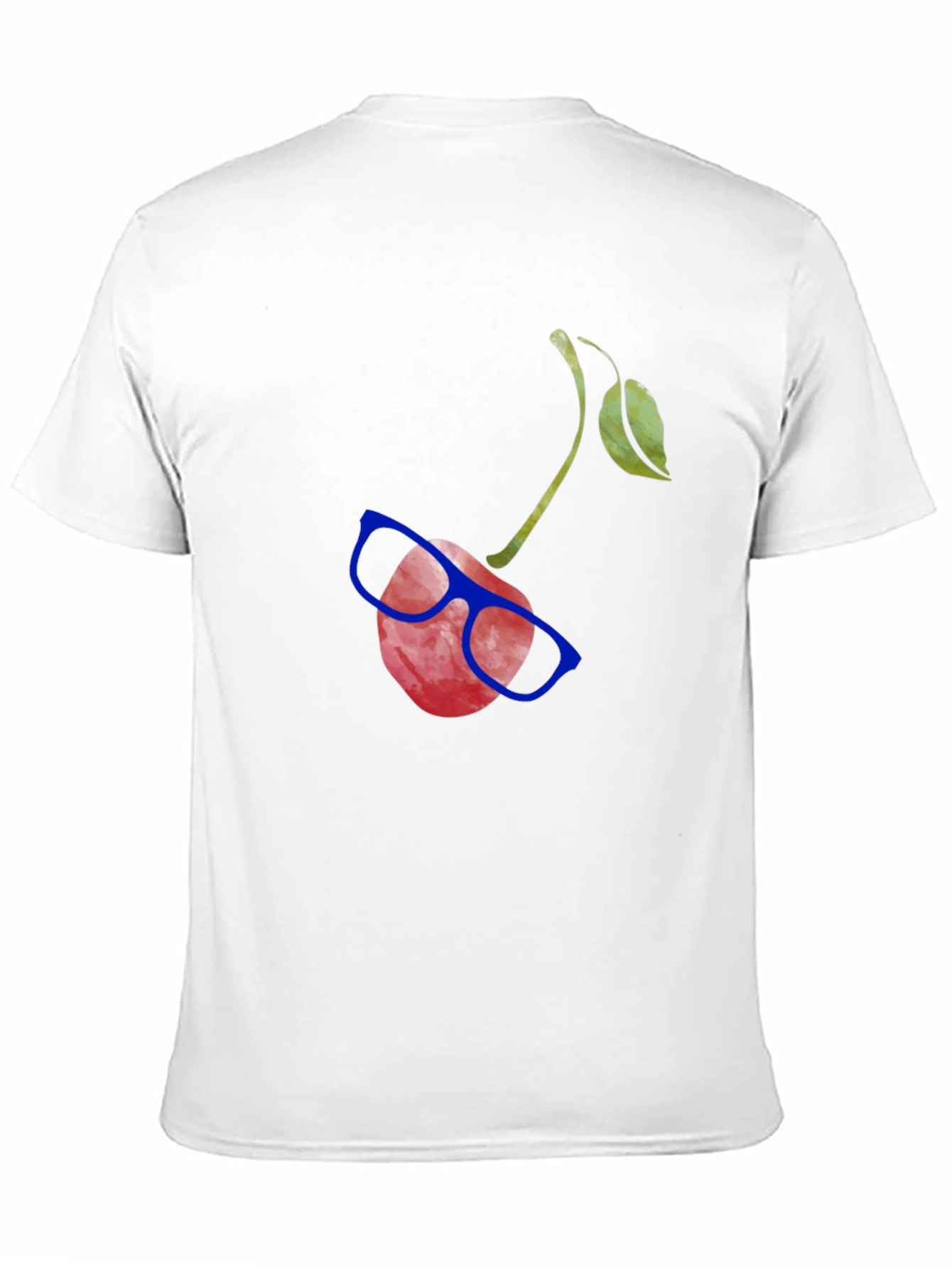Black Funny Cherry with Glasses Graphic Tee view 11