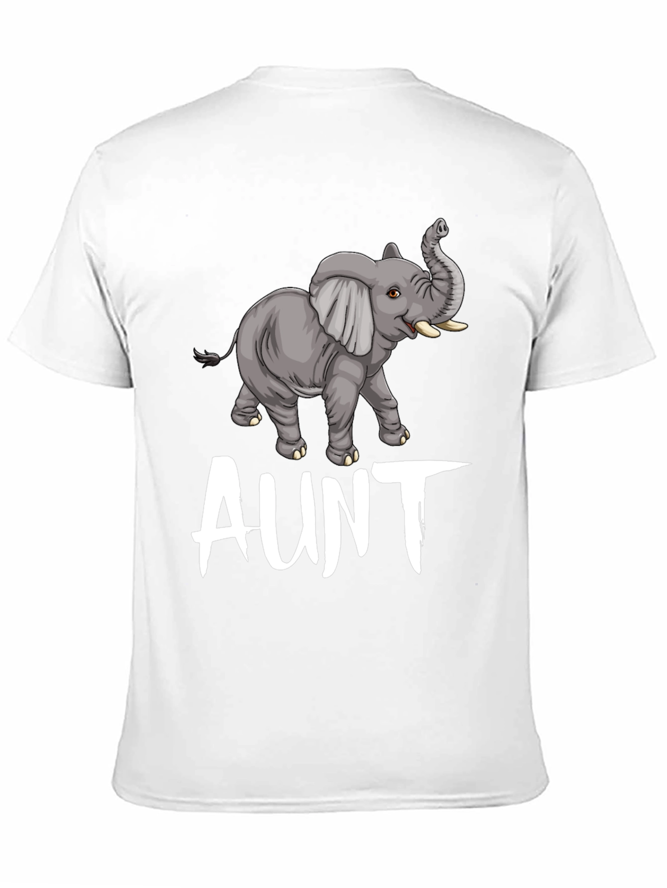 Black Elephant Aunt T-Shirt - Cute Family Tee view 11