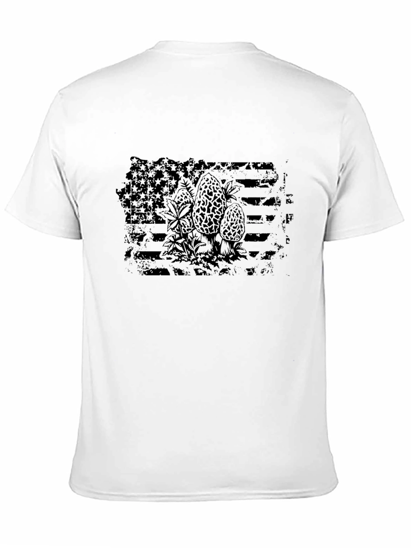Black American Flag Morels Graphic T-Shirt view 11