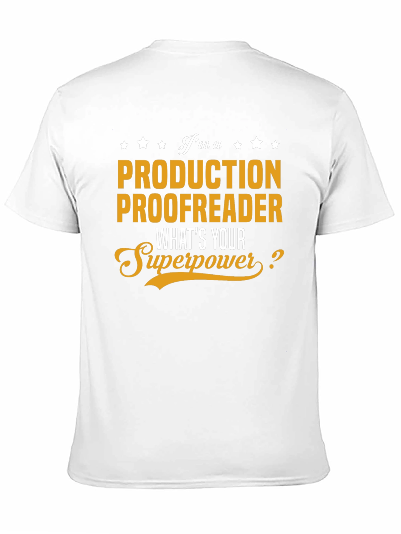 Black Production Proofreader Superpower T-Shirt view 11