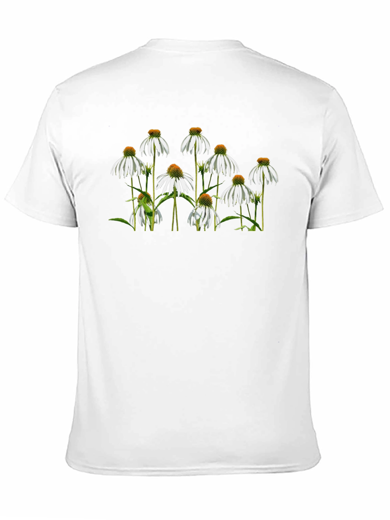 Black Floral Graphic Black T-Shirt - Botanical Design view 11