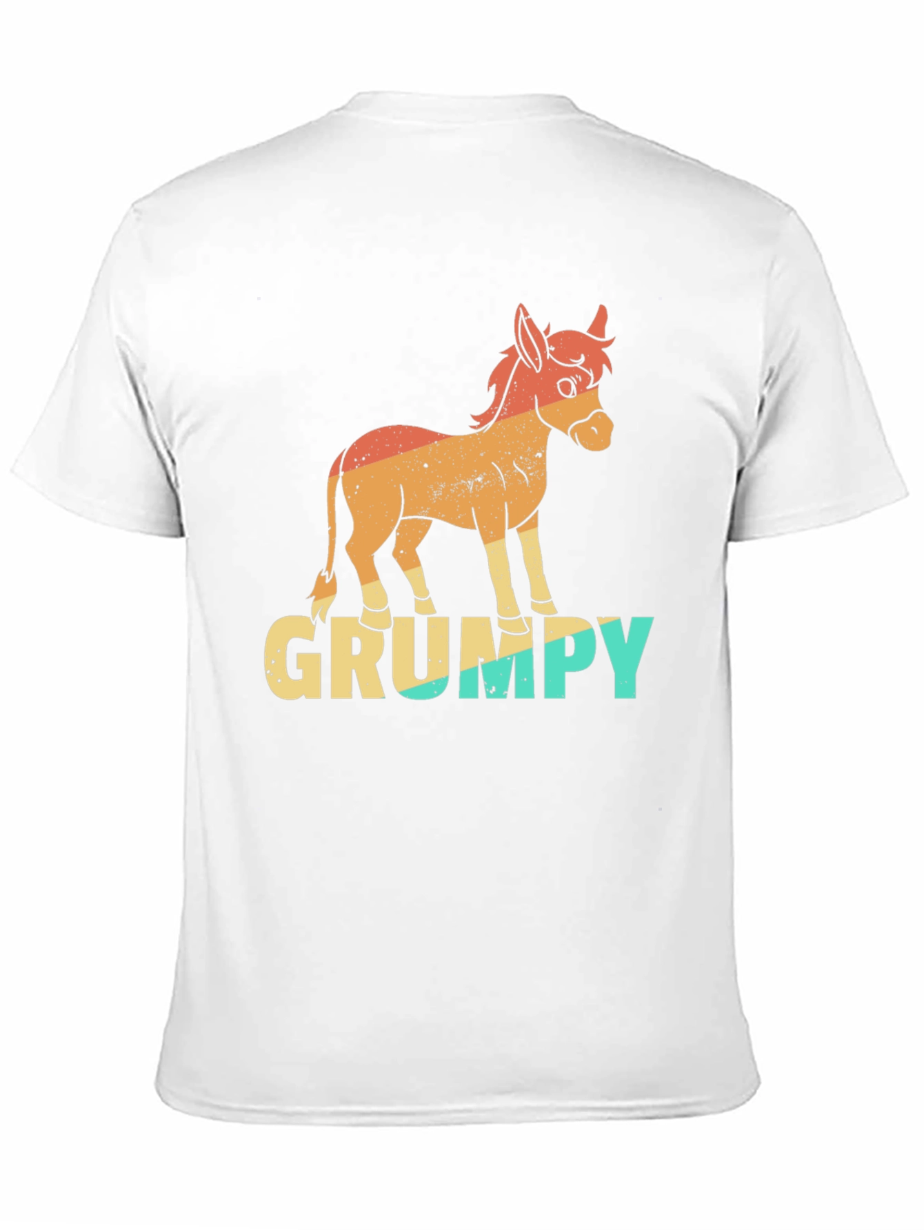 Black Grumpy Donkey T-Shirt - Funny Retro Graphic Tee view 11