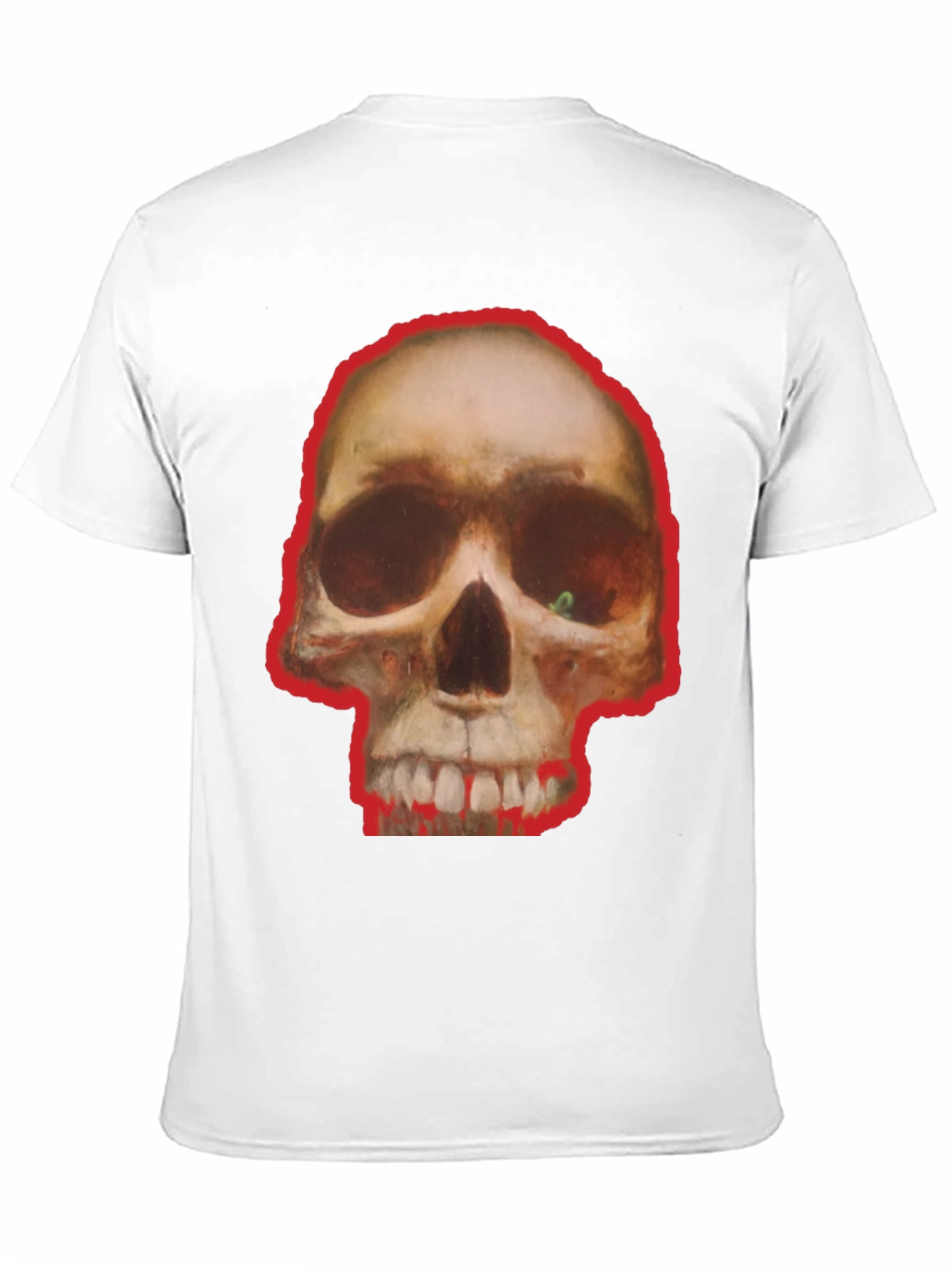 Black Skull Graphic Tee - Edgy Black Cotton T-Shirt view 11