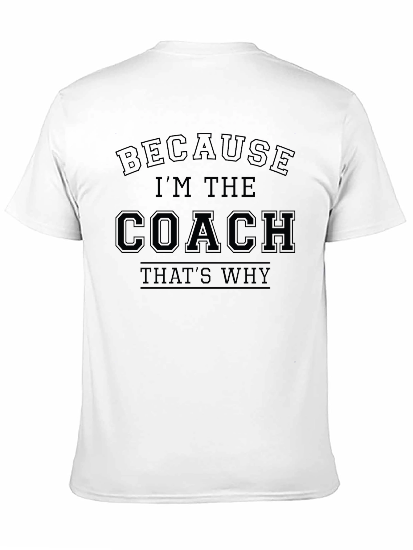 Black Because I'm The Coach That's Why T-Shirt view 11