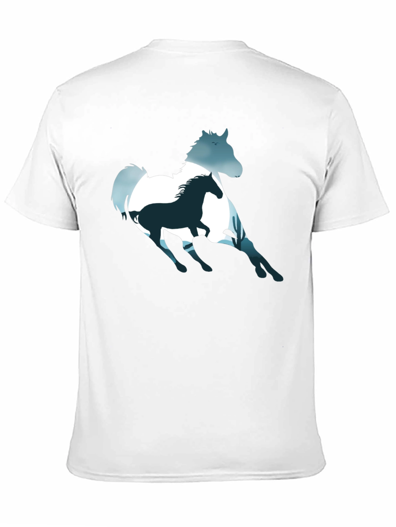 Black Horse Silhouette Graphic Tee - Black view 11