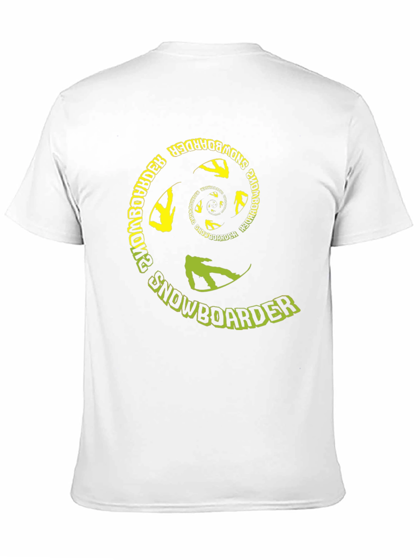 Black Snowboarder Spiral Graphic Tee - Black view 11