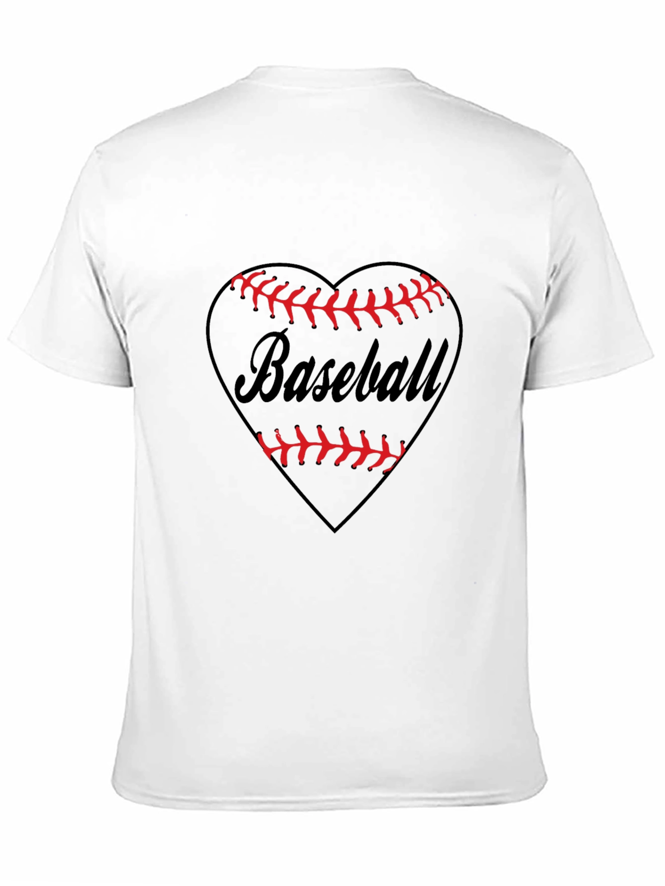 Black Baseball Heart Graphic Tee - Soft Cotton view 11
