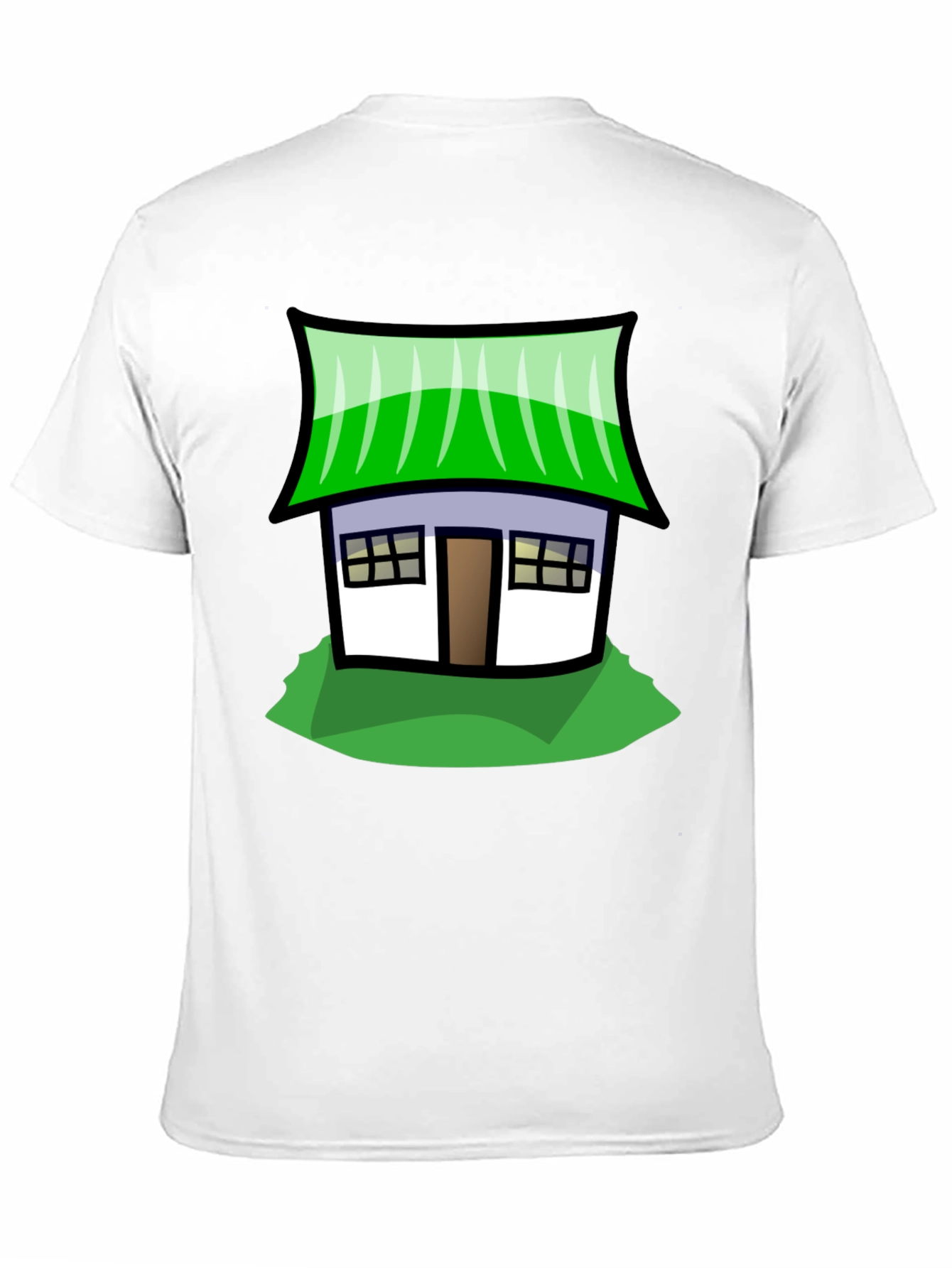 Black Cartoon House Graphic Tee - Unique Style view 11