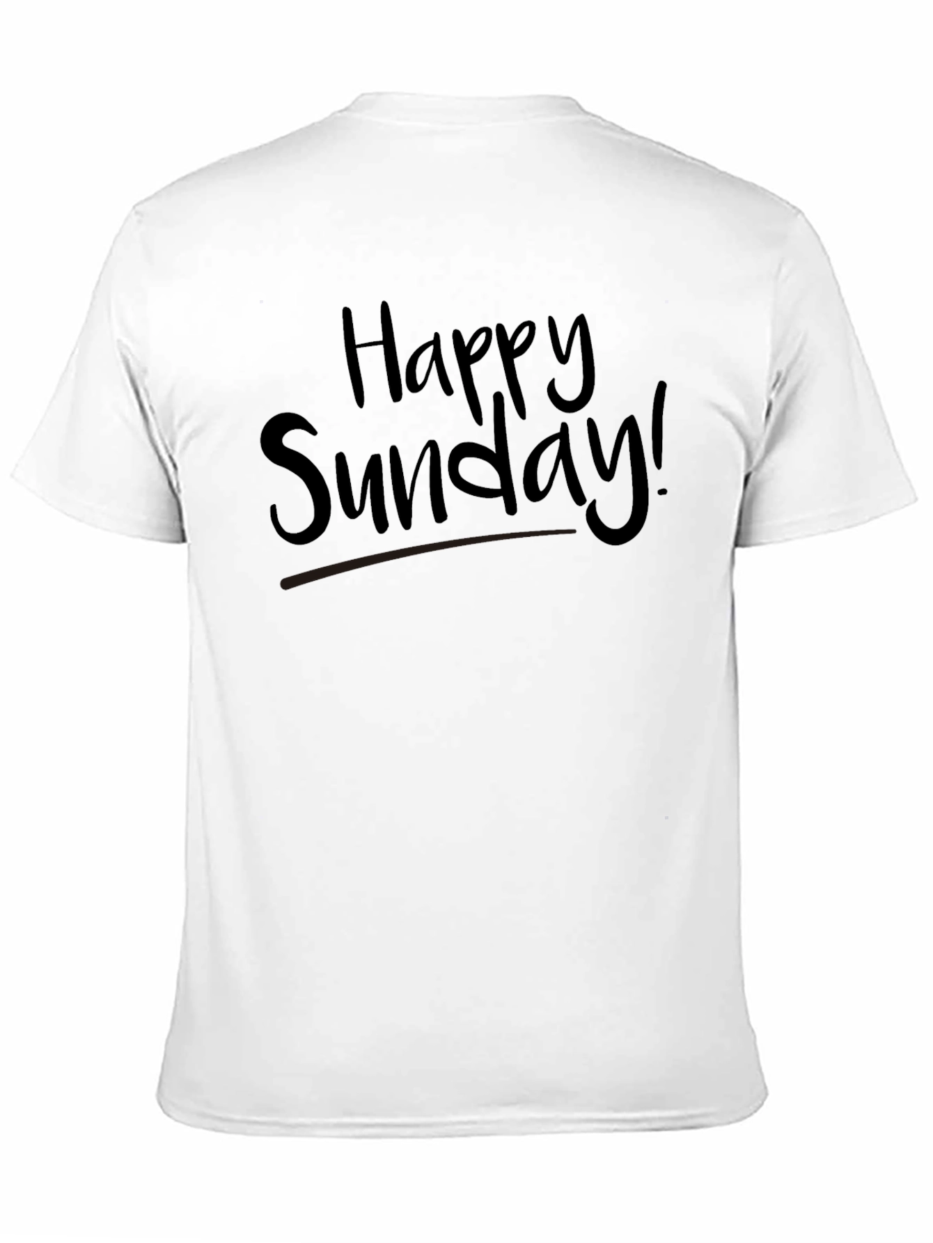 Black Happy Sunday Graphic Tee - Casual Black T-Shirt view 11