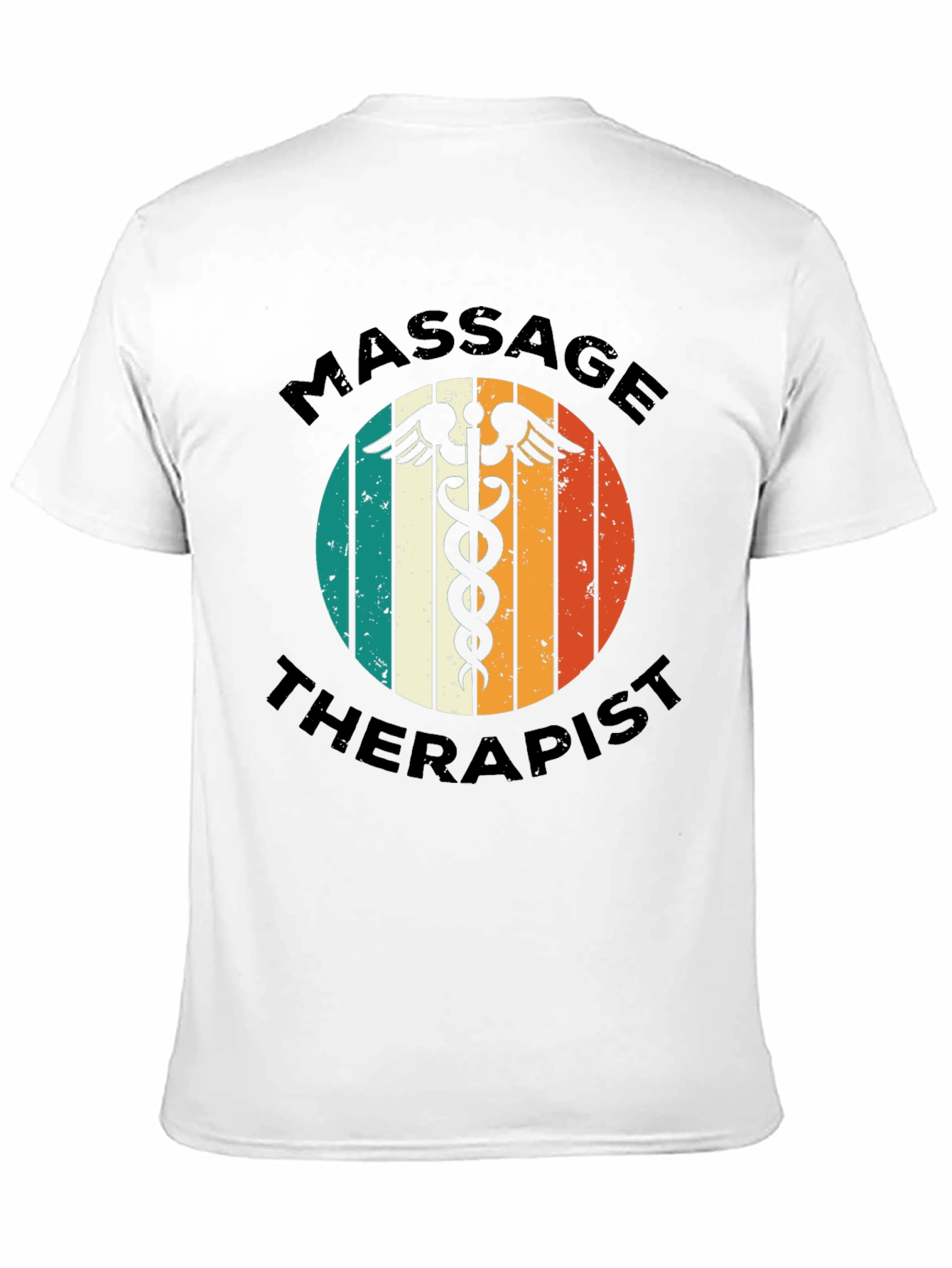 Black Massage Therapist T-Shirt - Retro Medical Design view 11