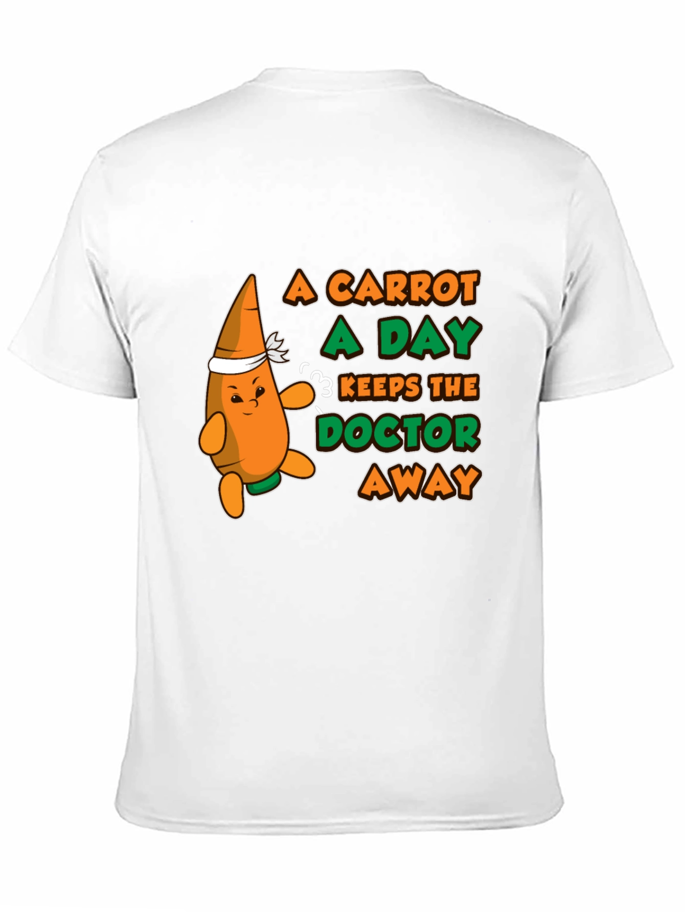 Black A Carrot a Day T-Shirt - Funny Health Tee view 11