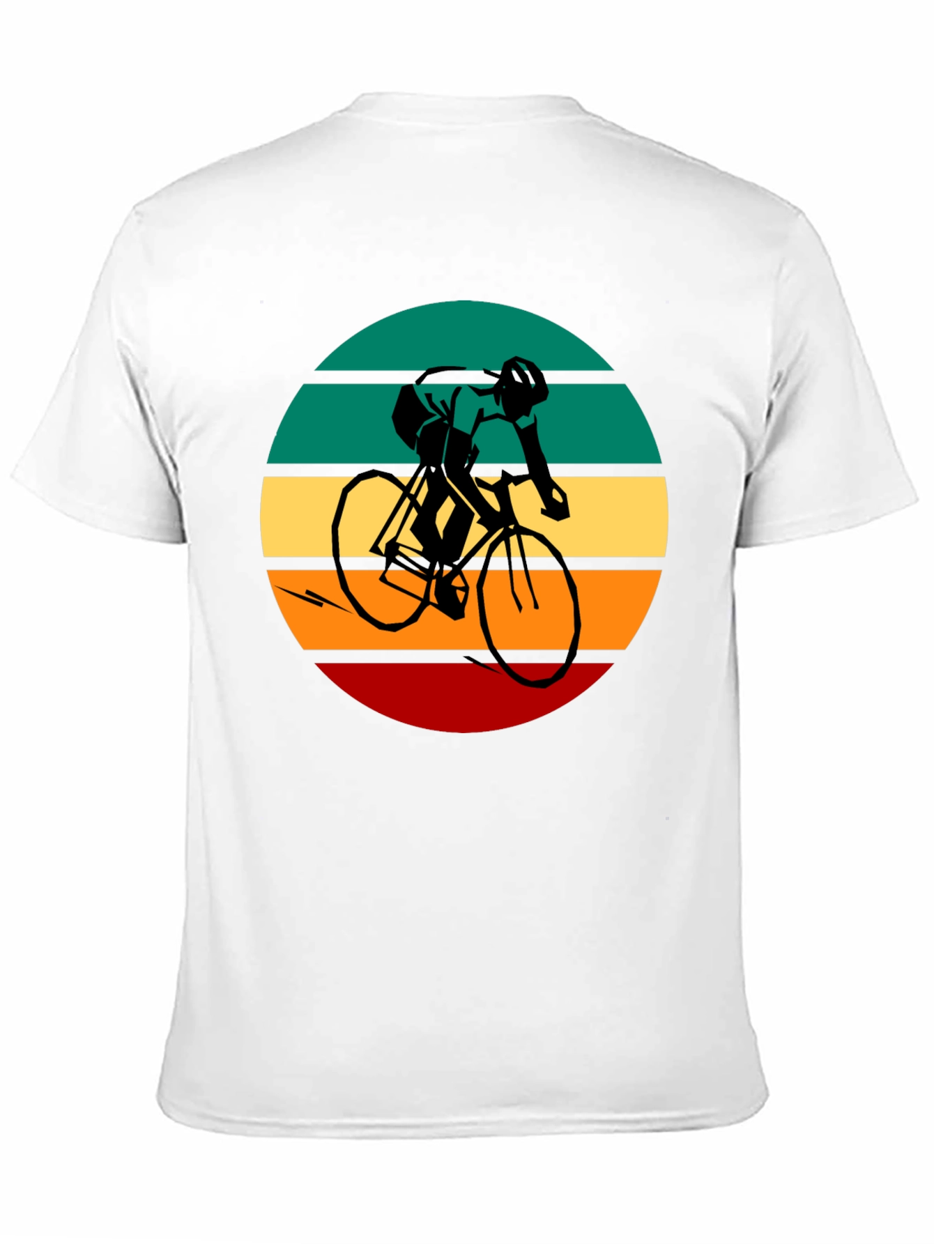 Black Retro Cycling Graphic Tee - Black Cotton Blend view 11