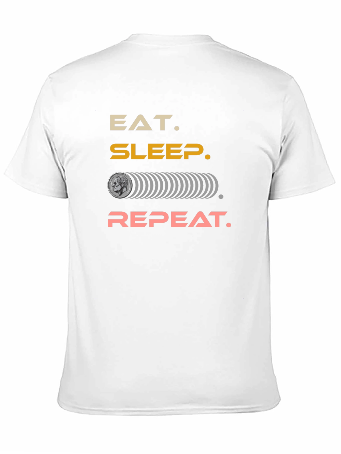 Black Eat Sleep Dime Repeat T-Shirt - Funny Coin Collector Tee view 11