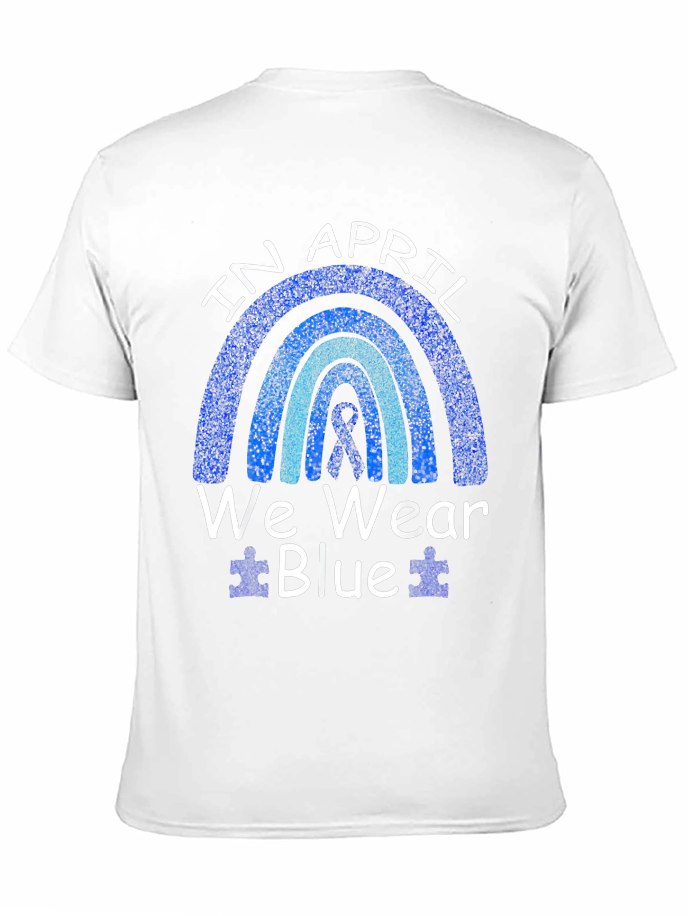 Black April Autism Awareness T-Shirt - We Wear Blue view 11