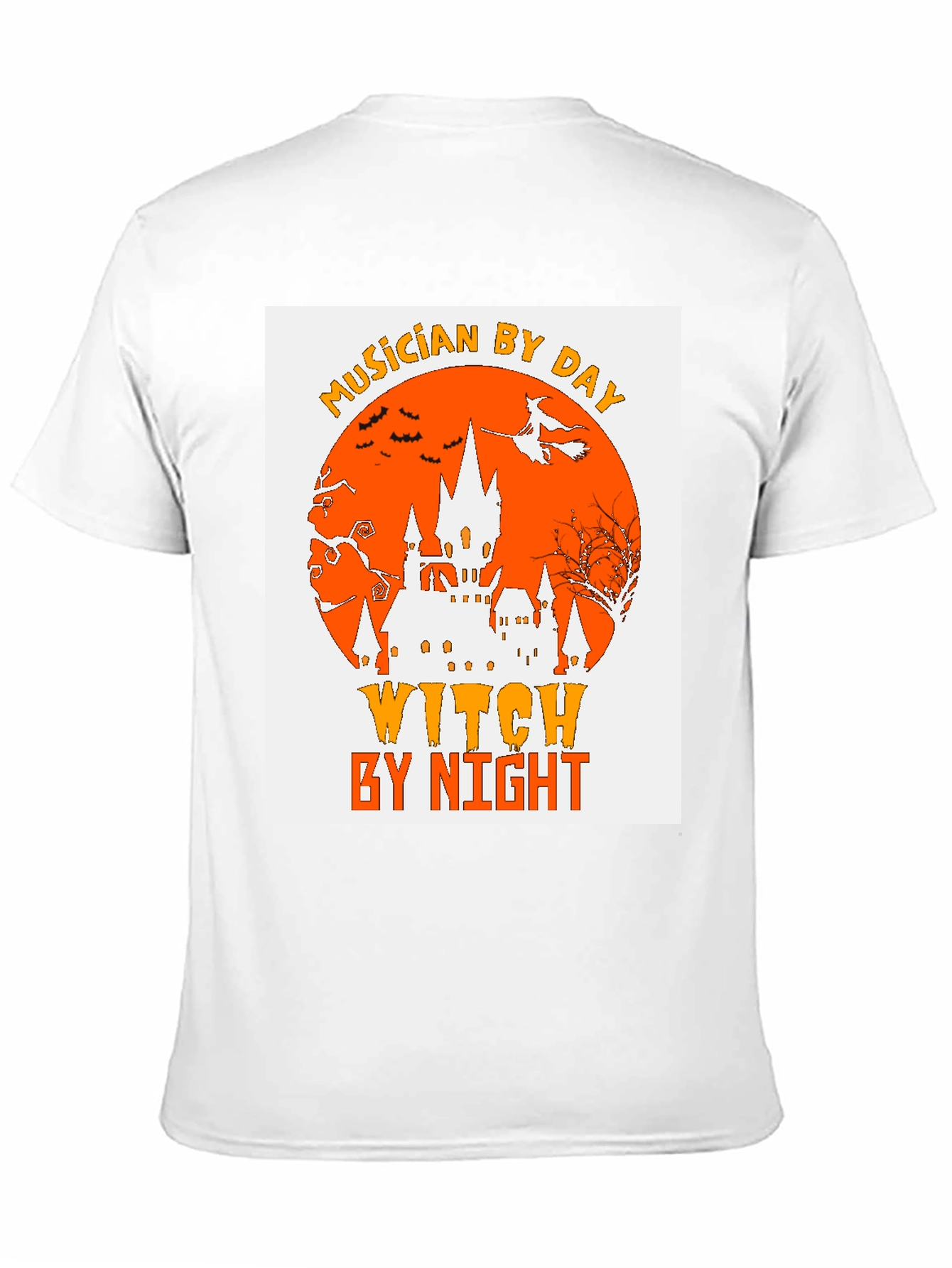 Black Musician by Day, Witch by Night Halloween T-Shirt view 11