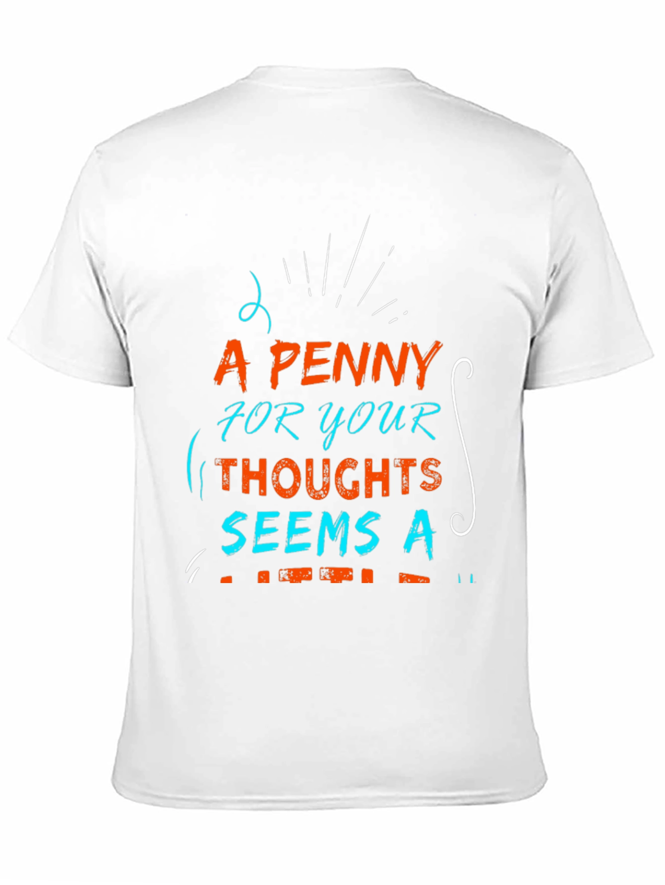 Black A Penny for Your Thoughts Graphic T-Shirt view 11