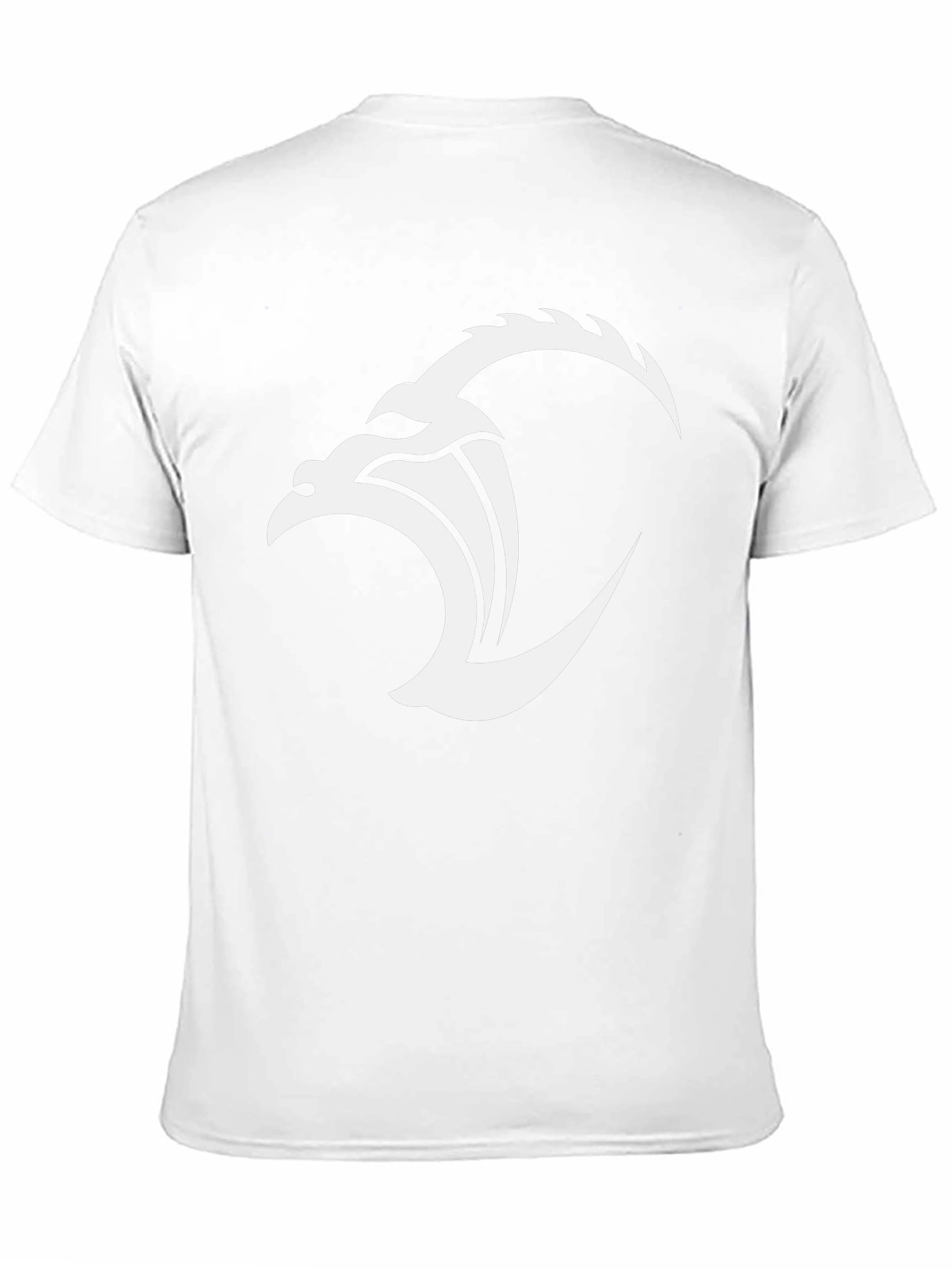 Black Black T-Shirt with White Dragon Graphic view 11
