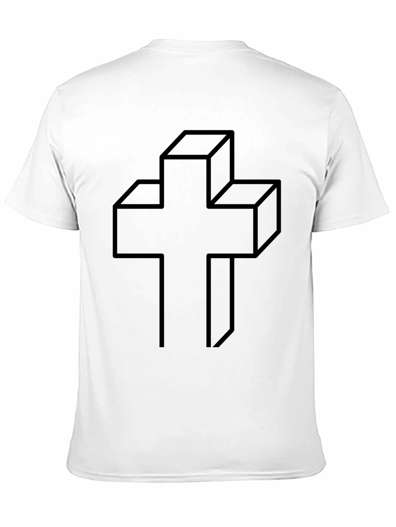 Black Geometric Cross Graphic Tee - Modern Christian Apparel view 11
