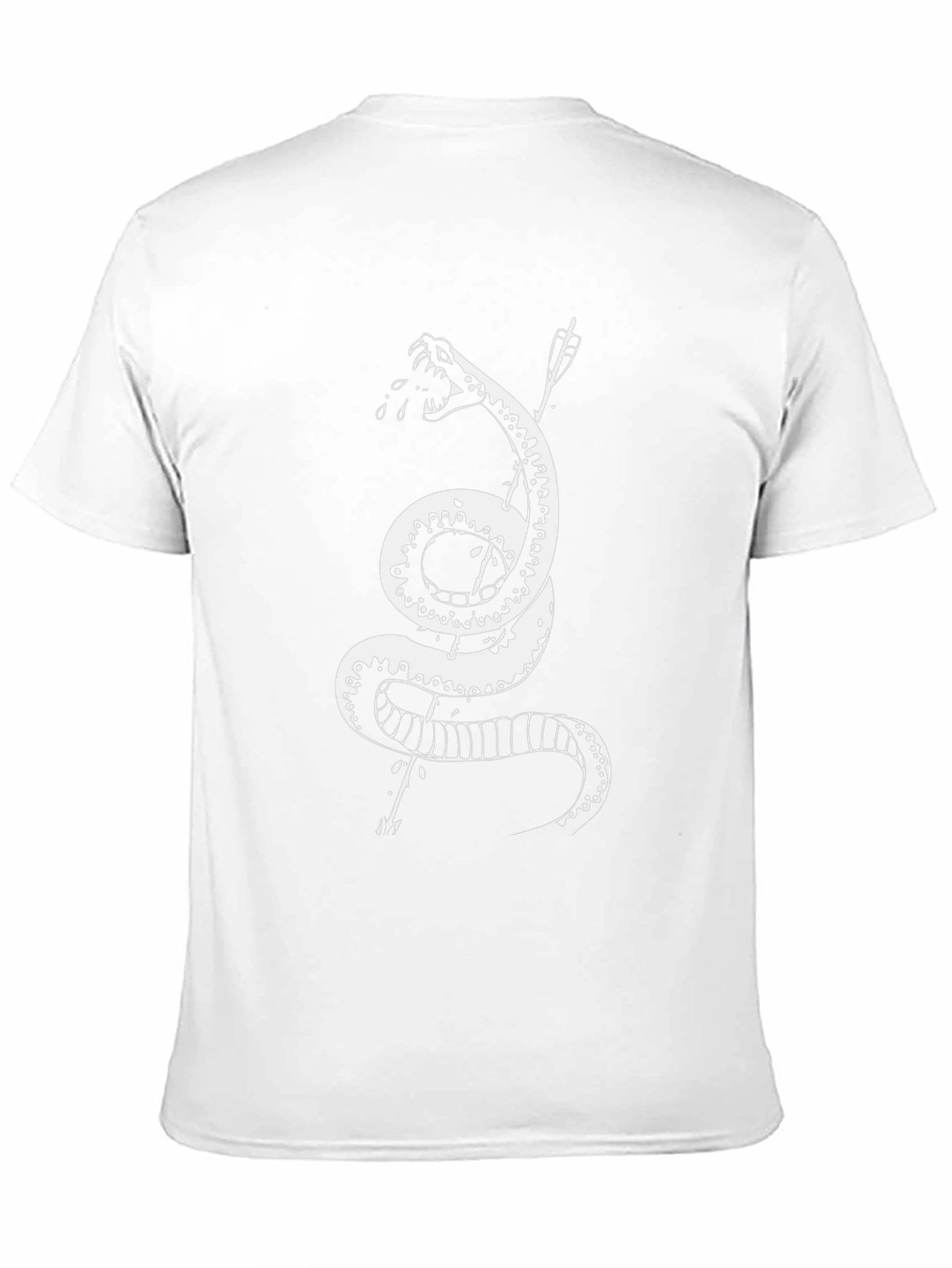 Black Black T-Shirt with Snake and Arrow Graphic view 11