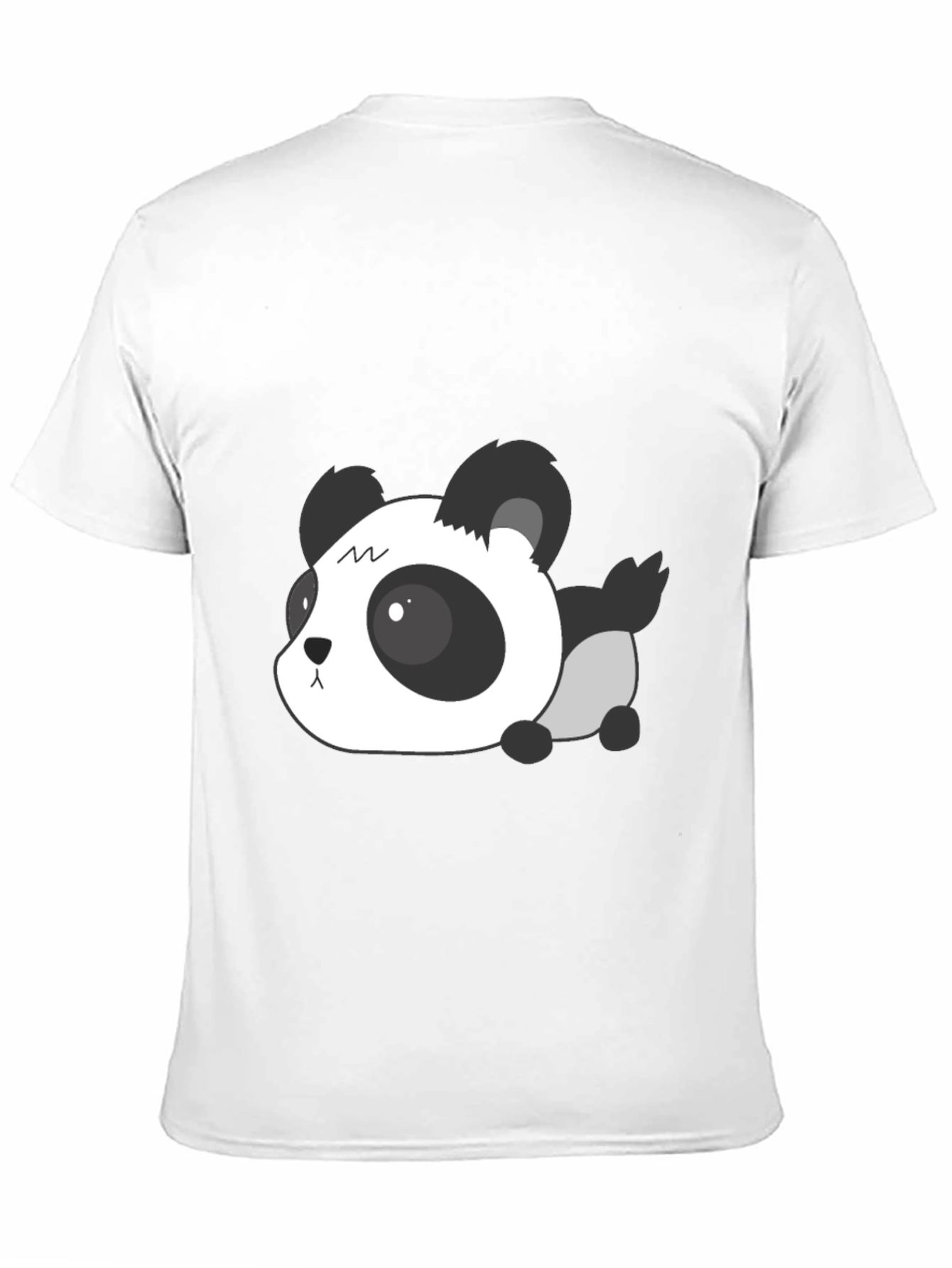 Black Cute Panda Graphic Tee - Soft Black T-Shirt view 11