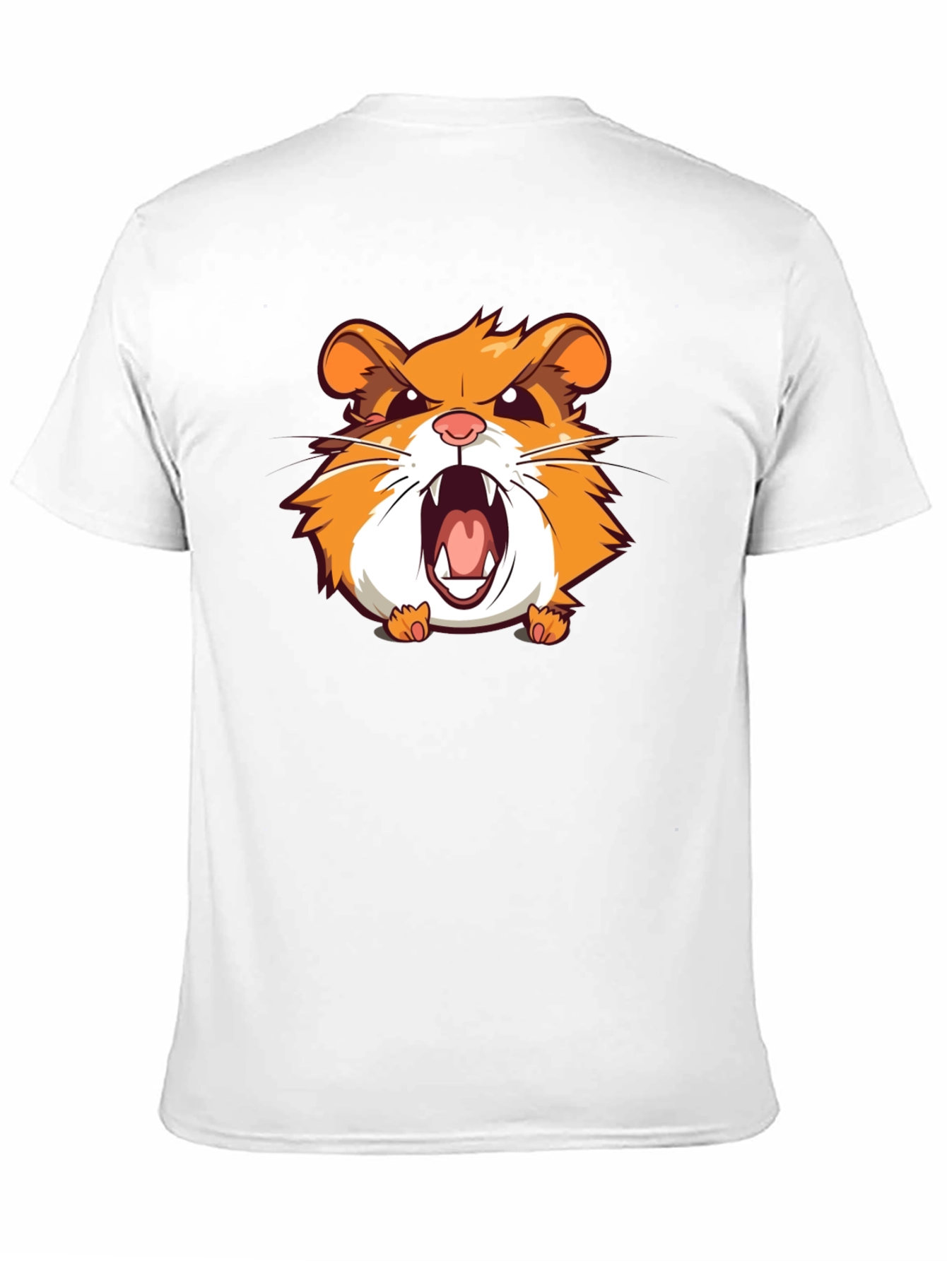 Black Angry Hamster Graphic T-Shirt - Black Crew Neck Tee view 11