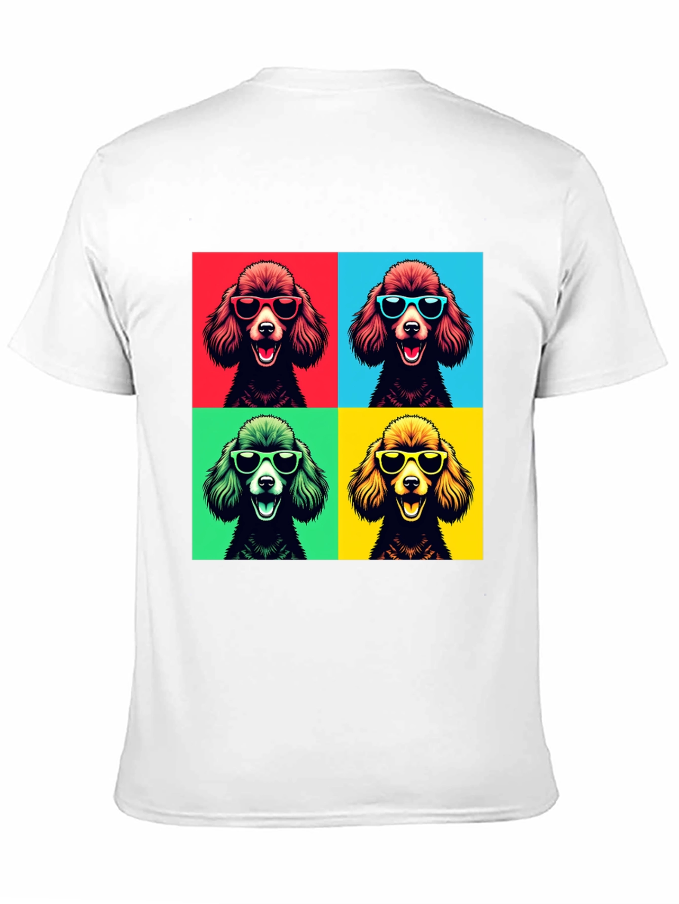 Black Pop Art Poodle T-Shirt - Stylish Dog Tee view 11