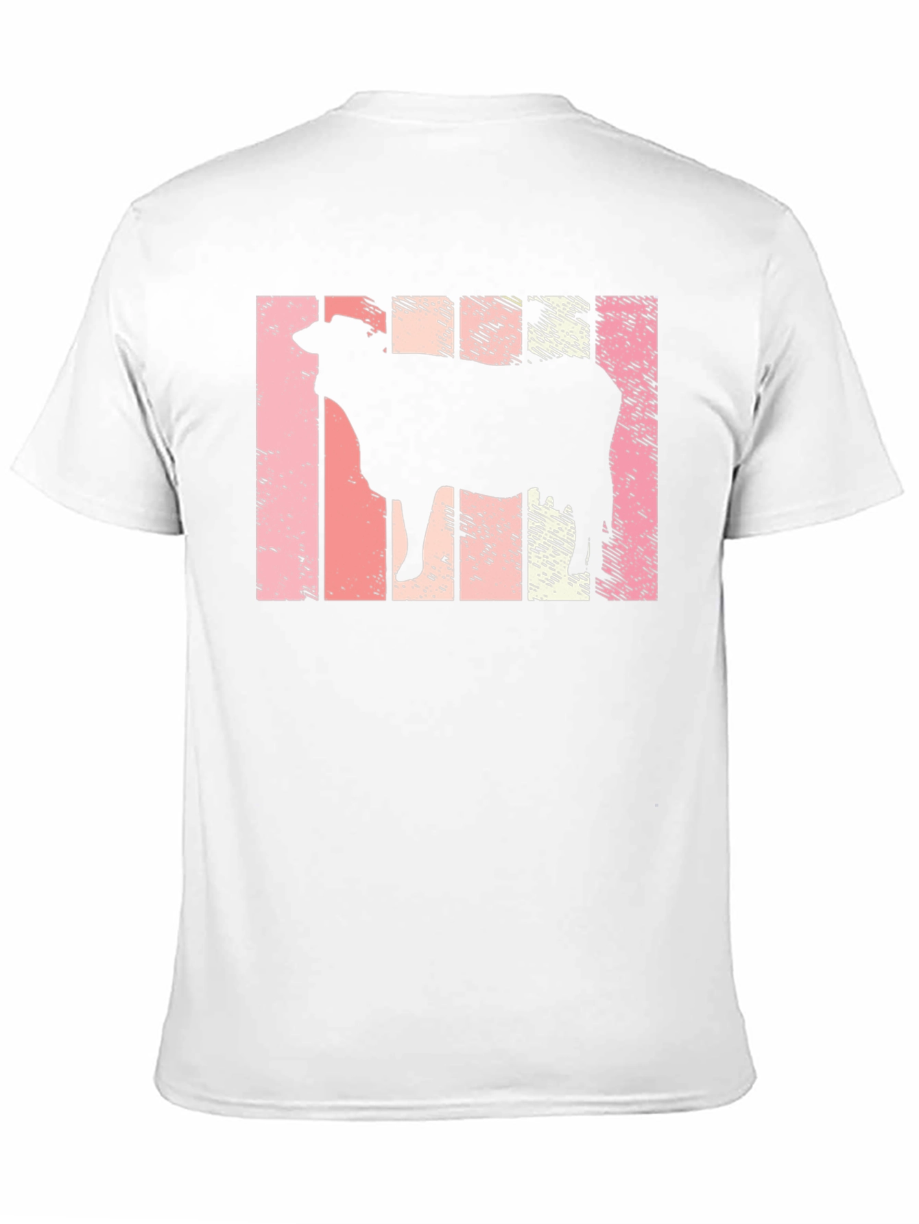 Black Retro Cow Silhouette T-Shirt view 11