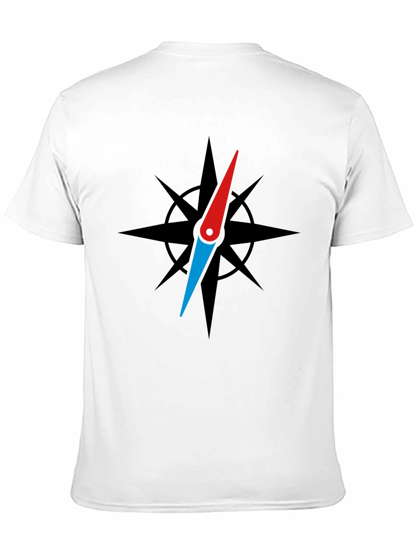 Black Compass Rose Graphic Black T-Shirt view 11