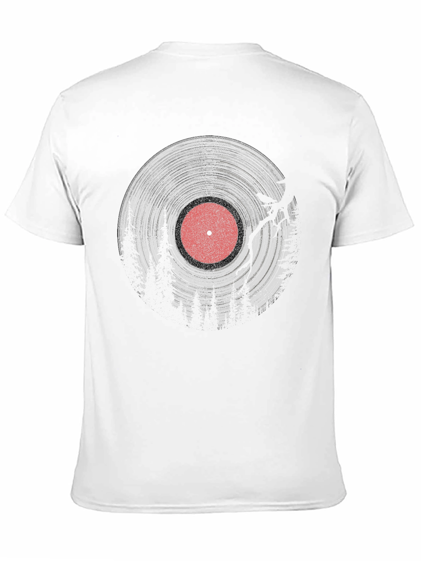 Black Vinyl Record Forest T-Shirt - Black view 11