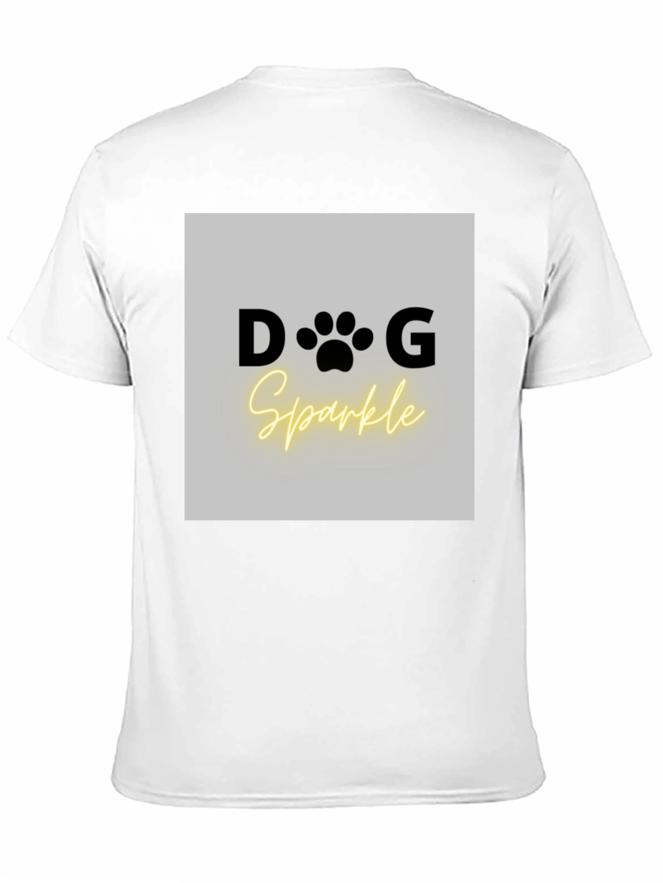 Black Dog Sparkle Graphic Tee - Unisex Black T-Shirt view 11